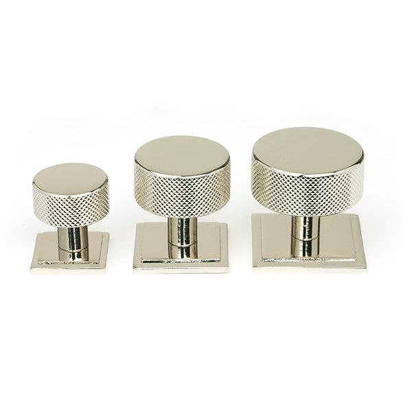 Polished Nickel Brompton Cabinet Knob - 32mm (Square) | From The Anvil-Cabinet Knobs-Yester Home