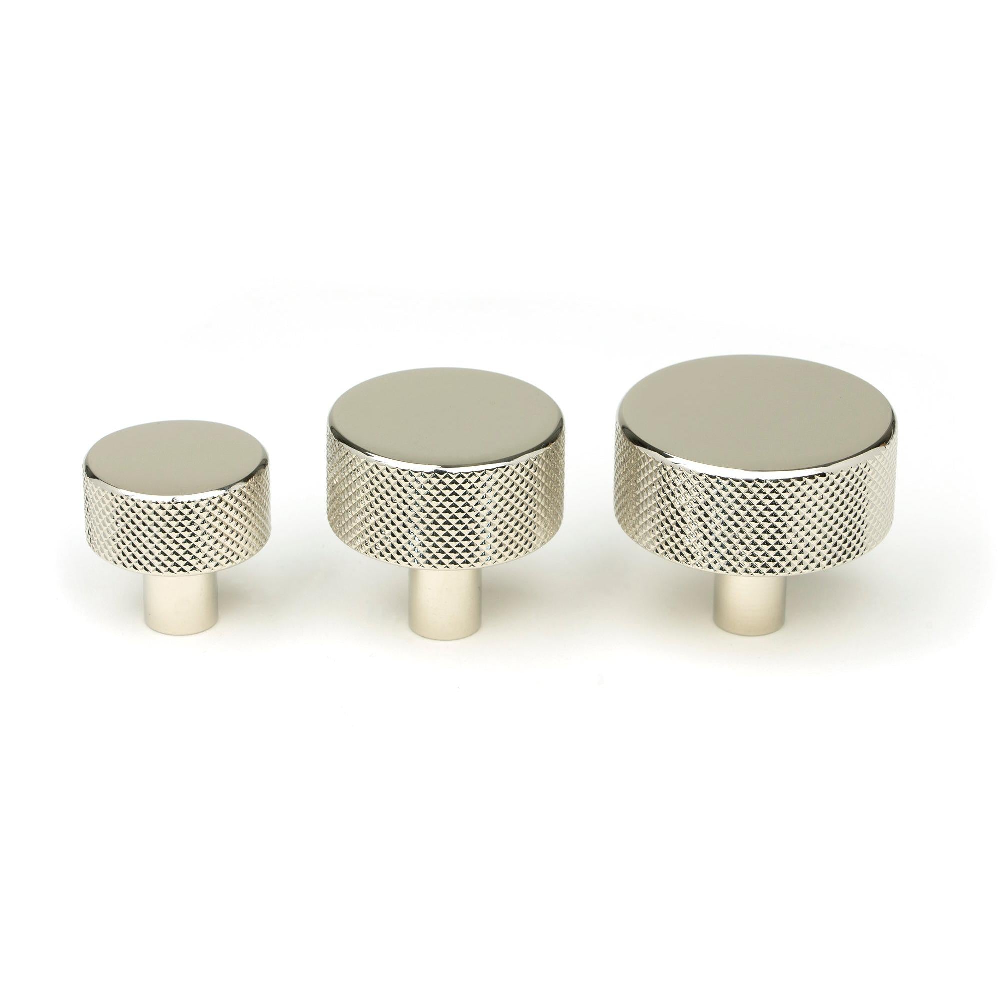 Polished Nickel Brompton Cabinet Knob - 38mm (No rose) | From The Anvil - Cabinet Knobs - From The Anvil - Yester Home