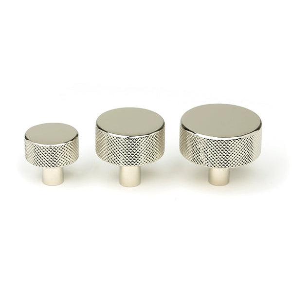 Polished Nickel Brompton Cabinet Knob - 38mm (No rose) | From The Anvil-Cabinet Knobs-Yester Home