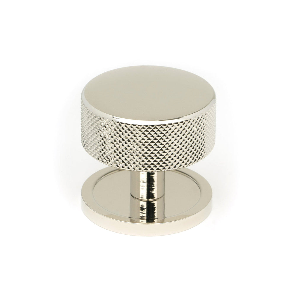 Polished Nickel Brompton Cabinet Knob - 38mm (Plain) | From The Anvil-Cabinet Knobs-Yester Home