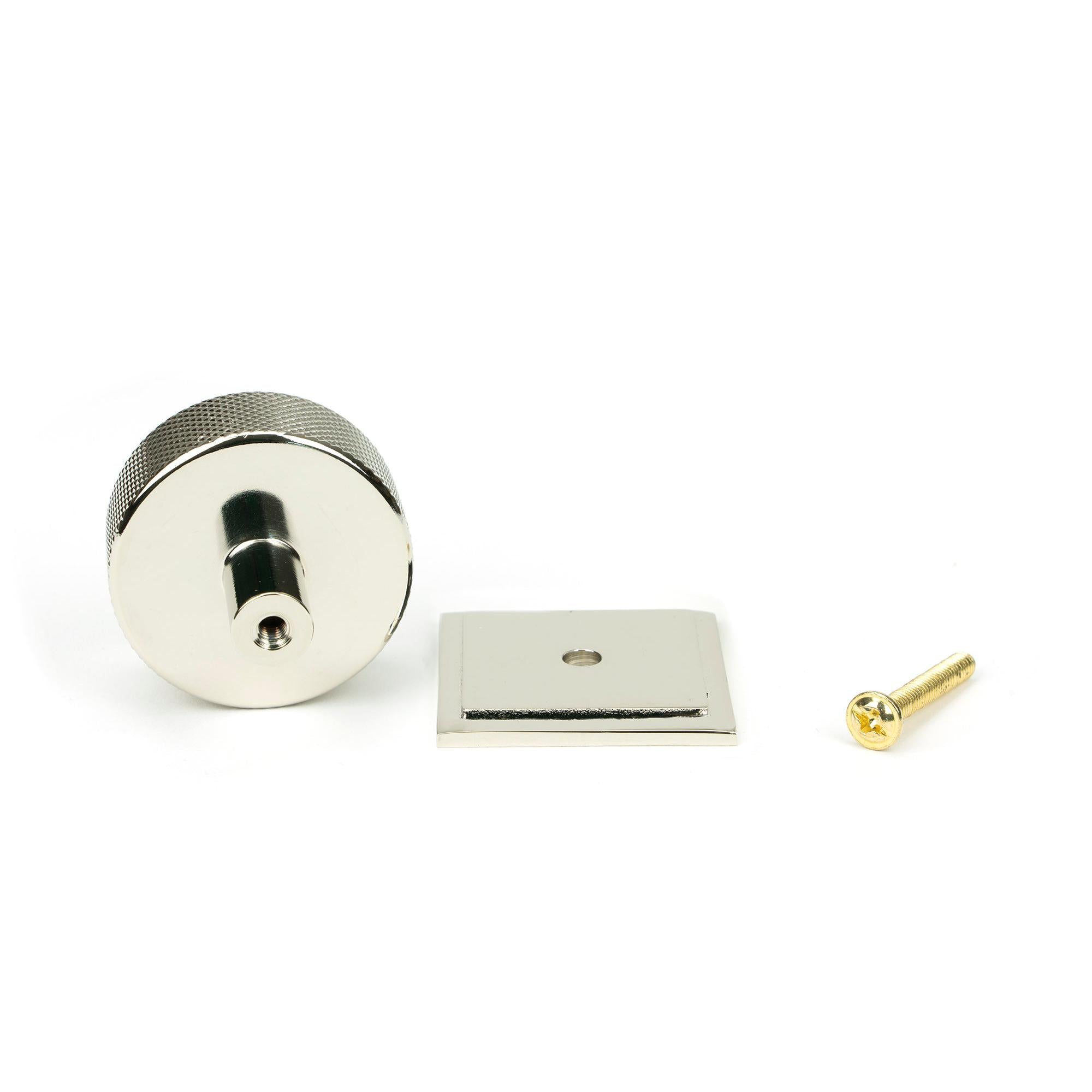 Polished Nickel Brompton Cabinet Knob - 38mm (Square) | From The Anvil - Cabinet Knobs - From The Anvil - Yester Home