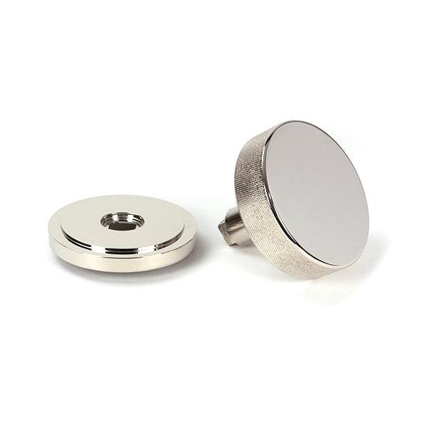 Polished Nickel Brompton Centre Door Knob (Art Deco) | From The Anvil-Centre Door Knobs-Yester Home