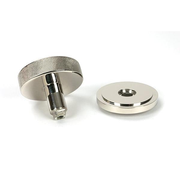 Polished Nickel Brompton Centre Door Knob (Art Deco) | From The Anvil-Centre Door Knobs-Yester Home