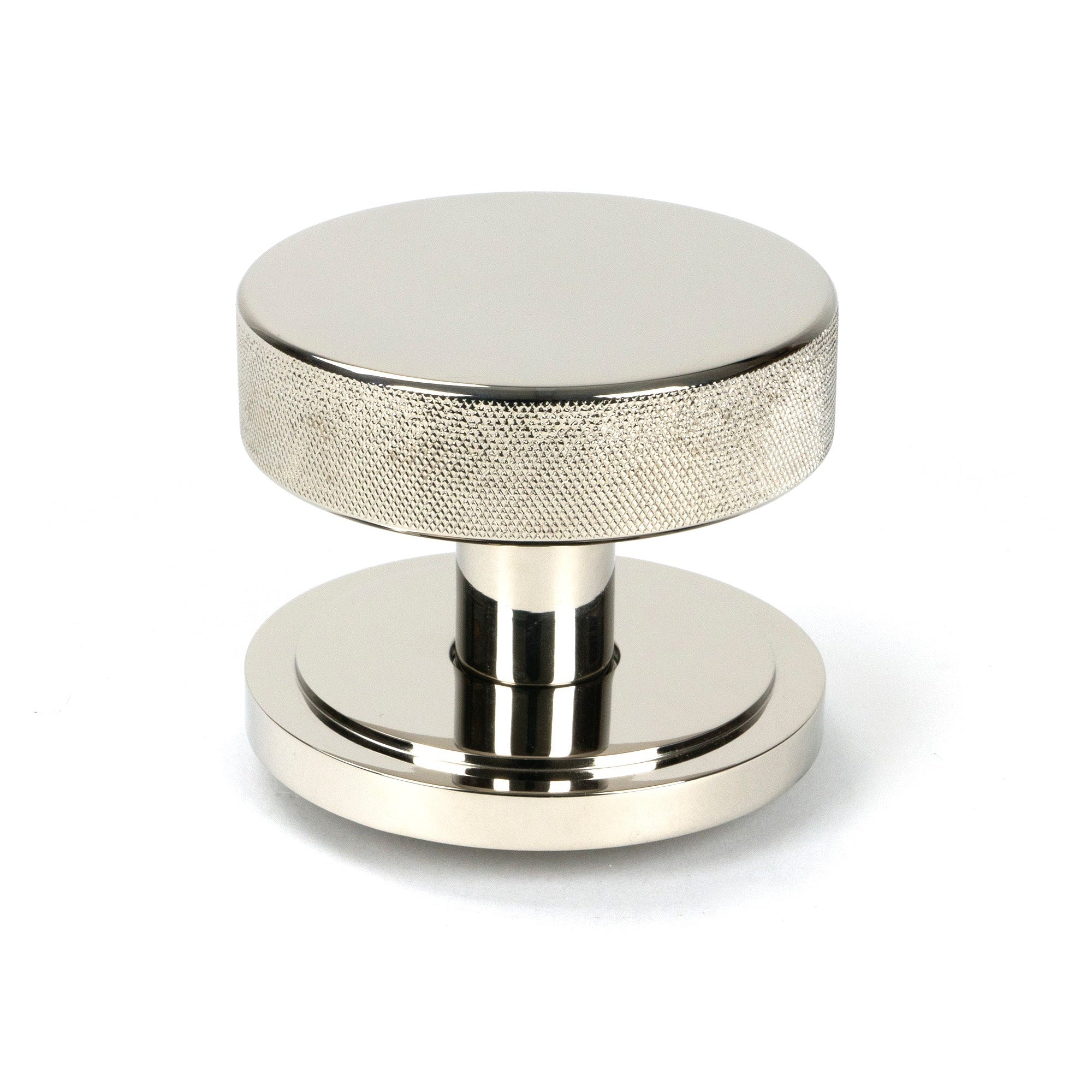 Polished Nickel Brompton Centre Door Knob (Art Deco) | From The Anvil-Centre Door Knobs-Yester Home
