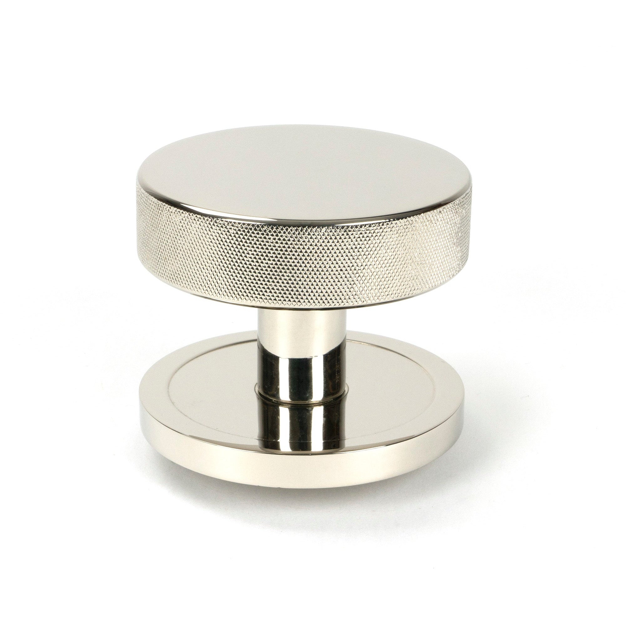 Polished Nickel Brompton Centre Door Knob (Plain) | From The Anvil-Centre Door Knobs-Yester Home
