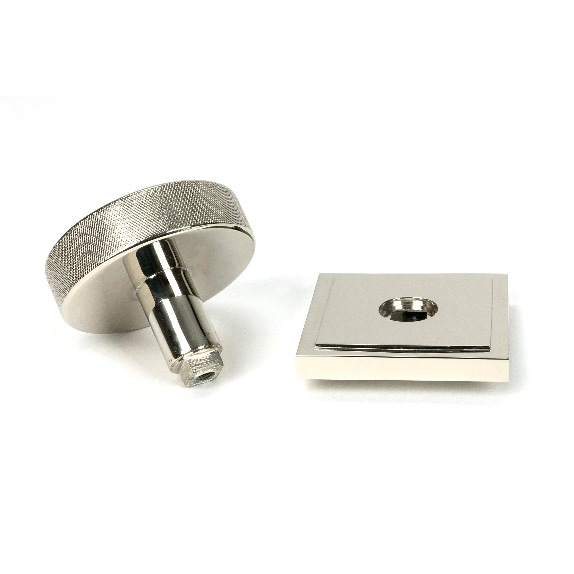 Polished Nickel Brompton Centre Door Knob (Square) | From The Anvil - Centre Door Knobs - From The Anvil - Yester Home