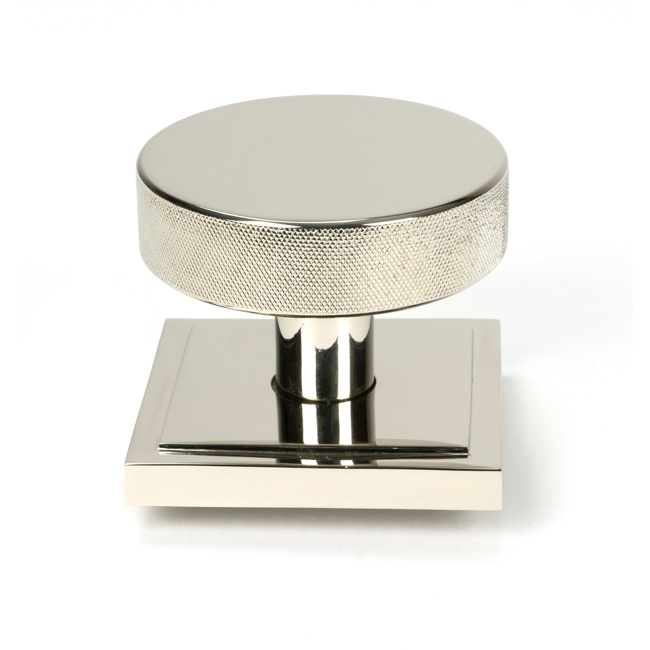Polished Nickel Brompton Centre Door Knob (Square) | From The Anvil-Centre Door Knobs-Yester Home