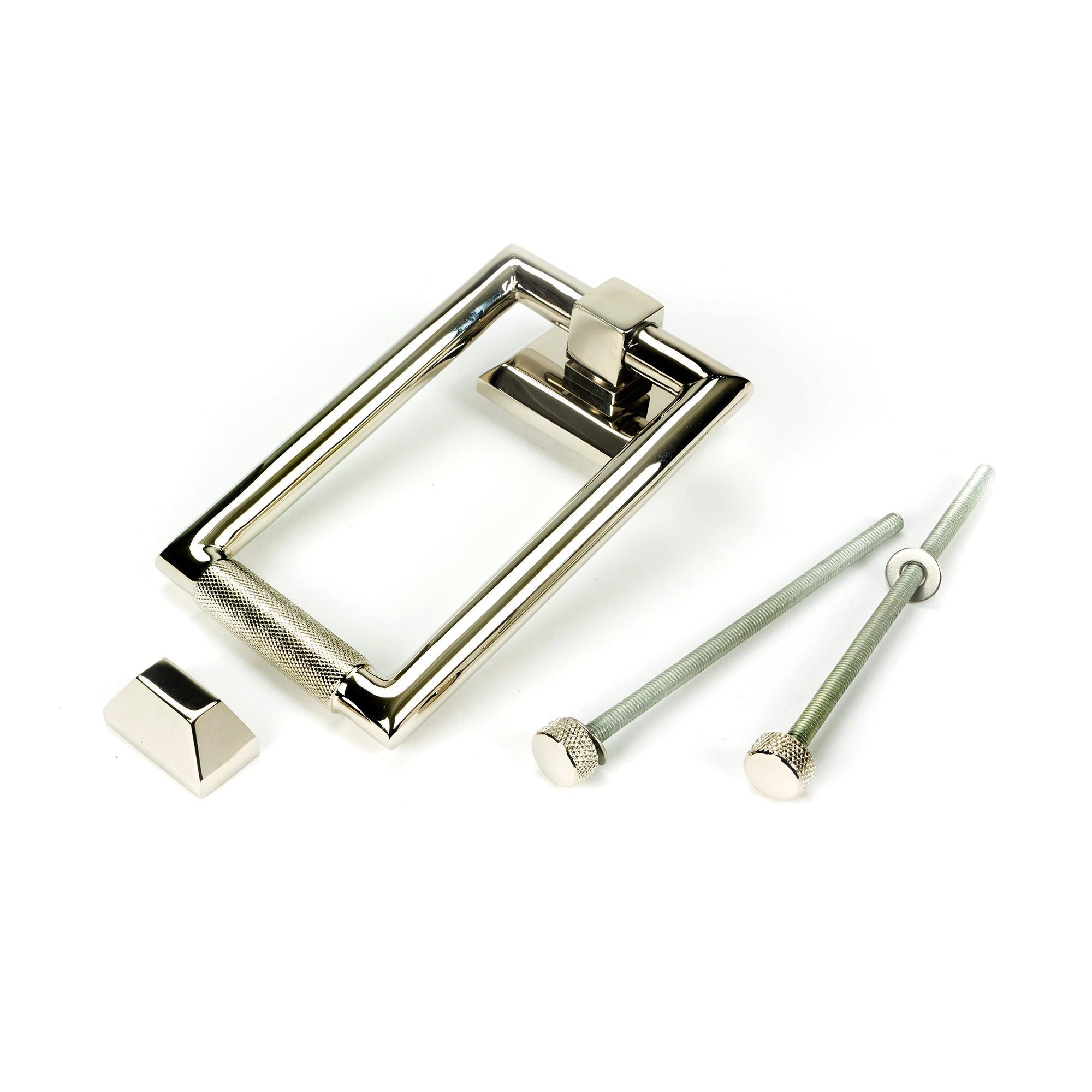 Polished Nickel Brompton Door Knocker | From The Anvil - Bolt-Through Door Knockers - From The Anvil - Yester Home