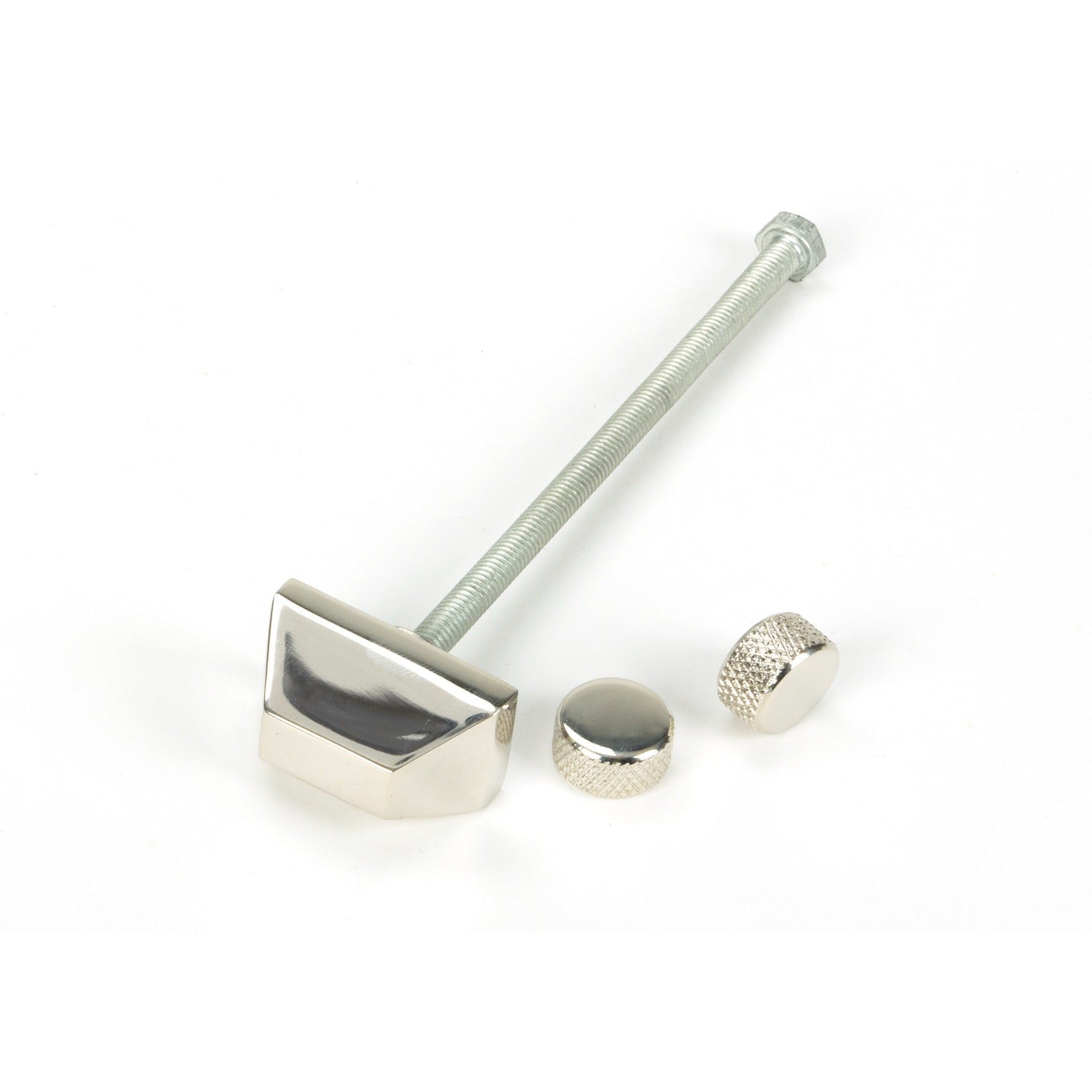 Polished Nickel Brompton Door Knocker | From The Anvil-Bolt-Through Door Knockers-Yester Home