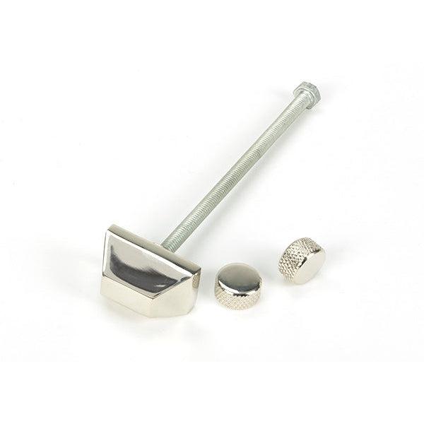 Polished Nickel Brompton Door Knocker | From The Anvil-Bolt-Through Door Knockers-Yester Home