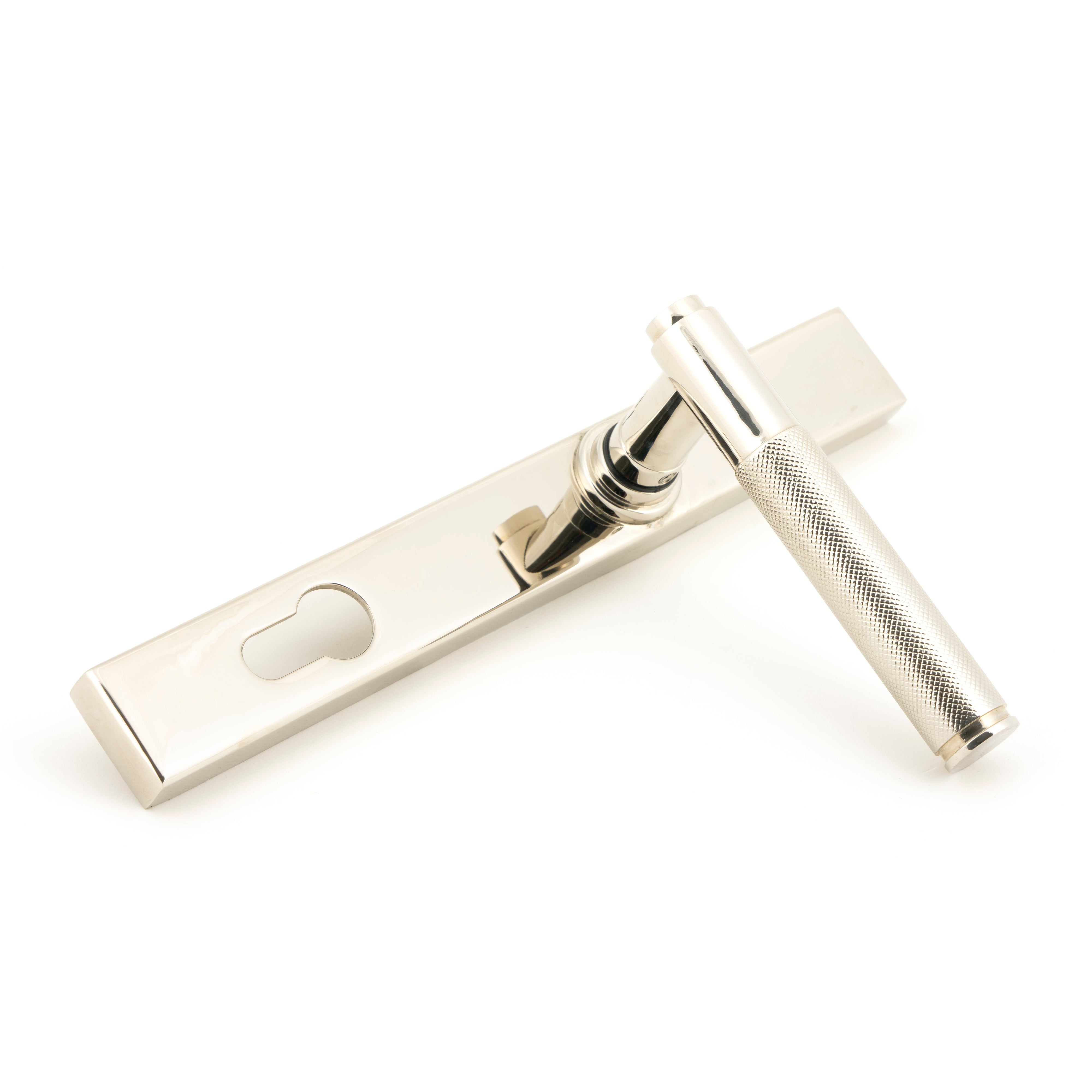 Polished Nickel Brompton Slimline Lever Espag. Lock Set | From The Anvil-Espagnolette-Yester Home