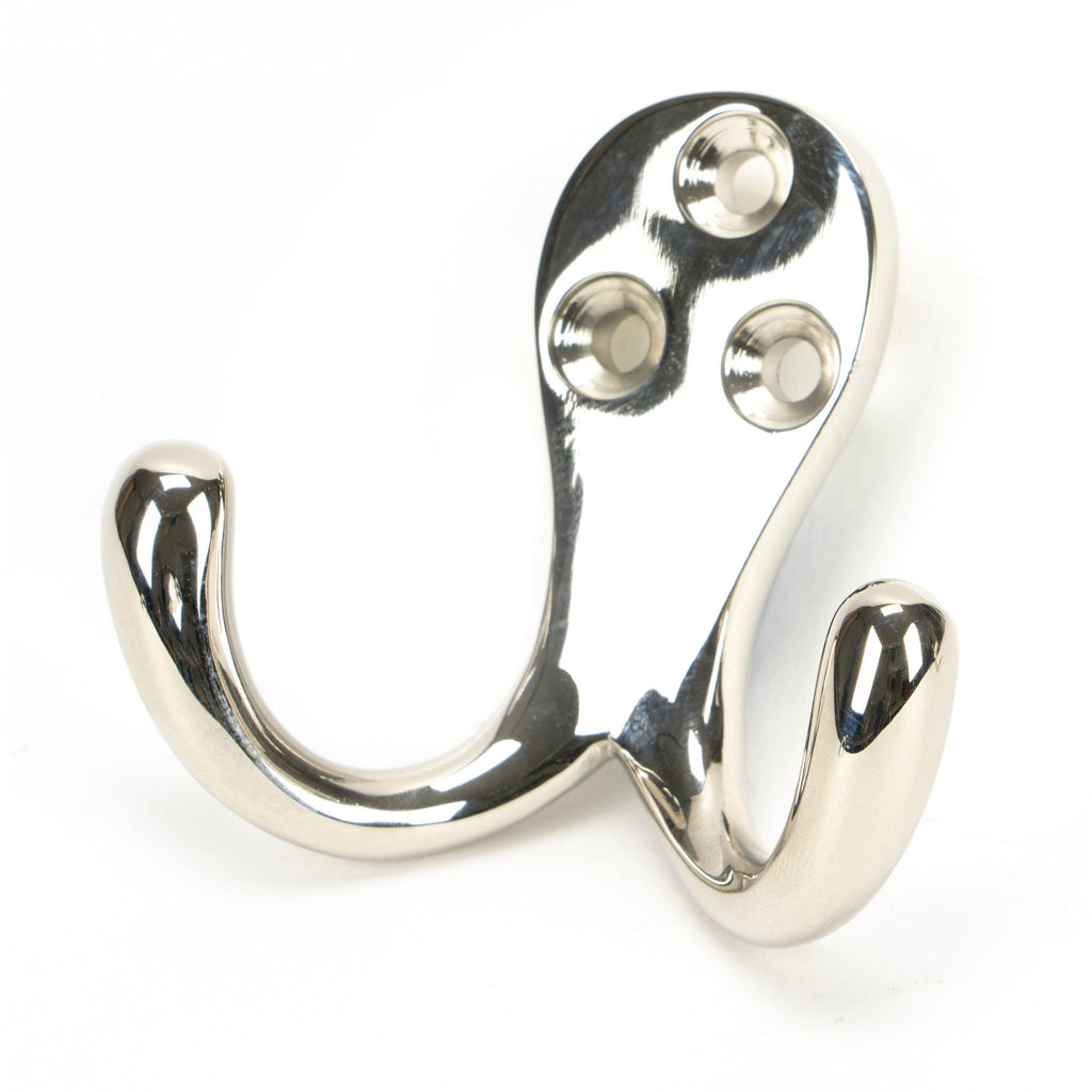 Polished Nickel Celtic Double Robe Hook | From The Anvil-Coat Hooks-Yester Home
