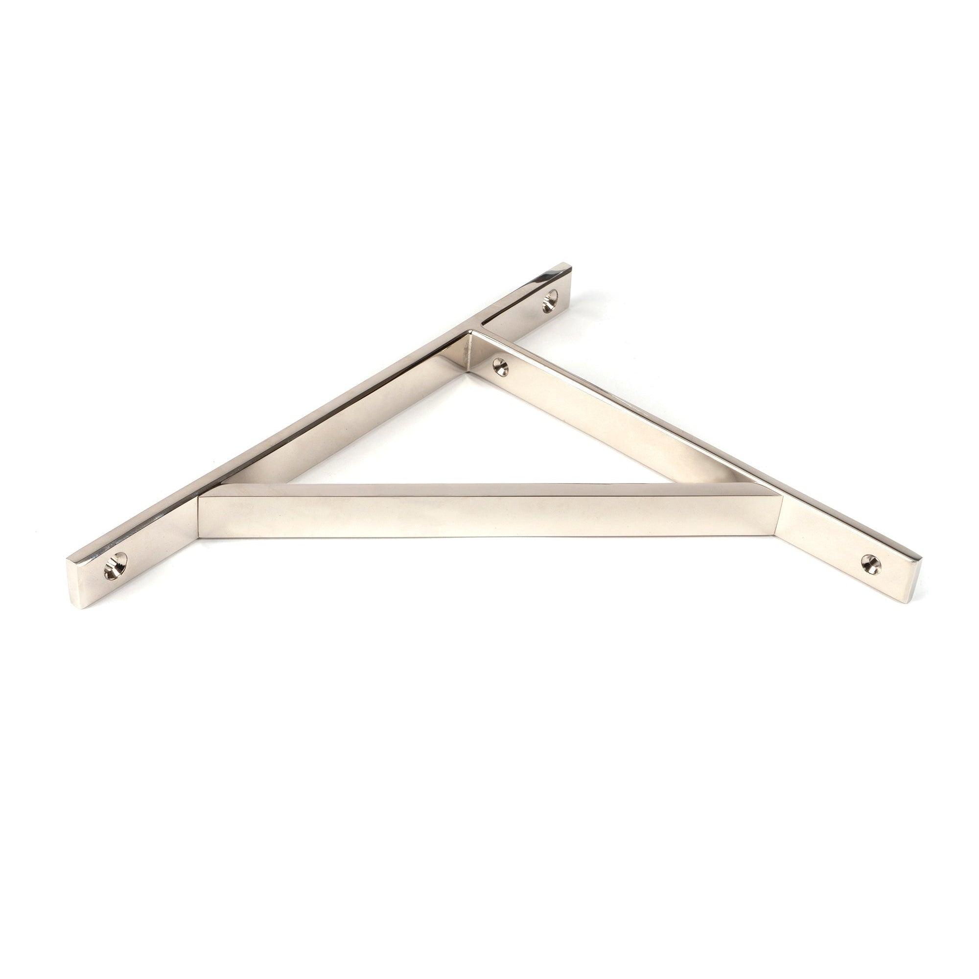 Polished Nickel Chalfont Shelf Bracket (260mm x 200mm) | From The Anvil-Shelf Brackets-Yester Home