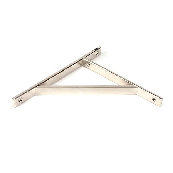 Polished Nickel Chalfont Shelf Bracket (260mm x 200mm) | From The Anvil-Shelf Brackets-Yester Home