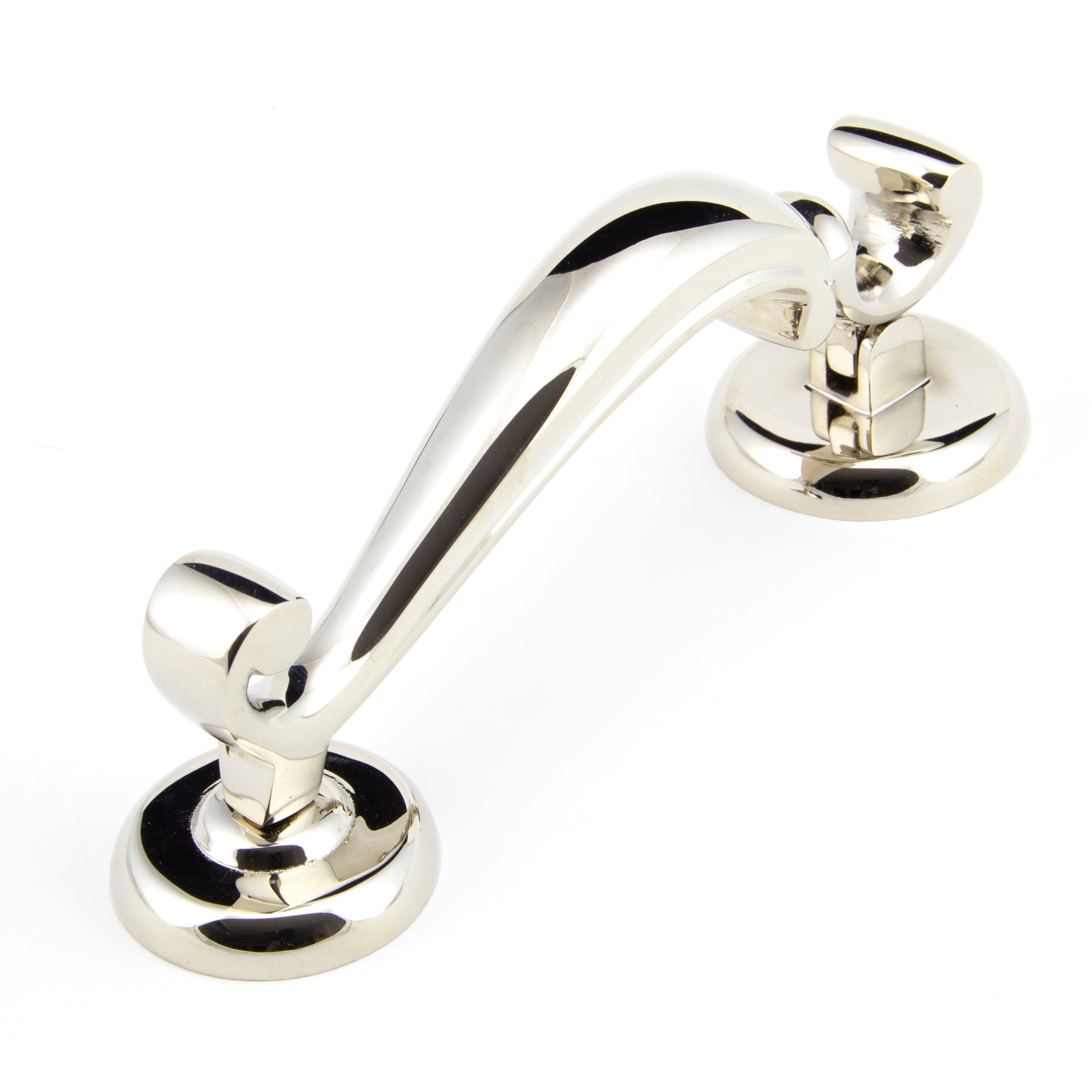 Polished Nickel Doctors Door Knocker | From The Anvil-Bolt-Through Door Knockers-Yester Home