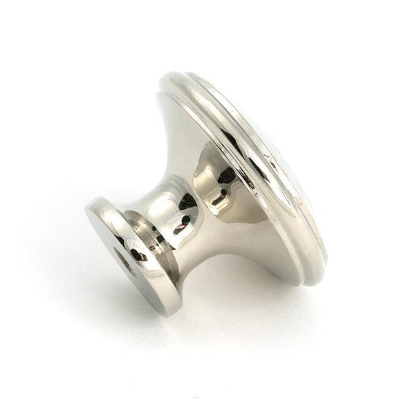 Polished Nickel Hammered Cabinet Knob - Large - Cabinet Knobs - From The Anvil - Yester Home