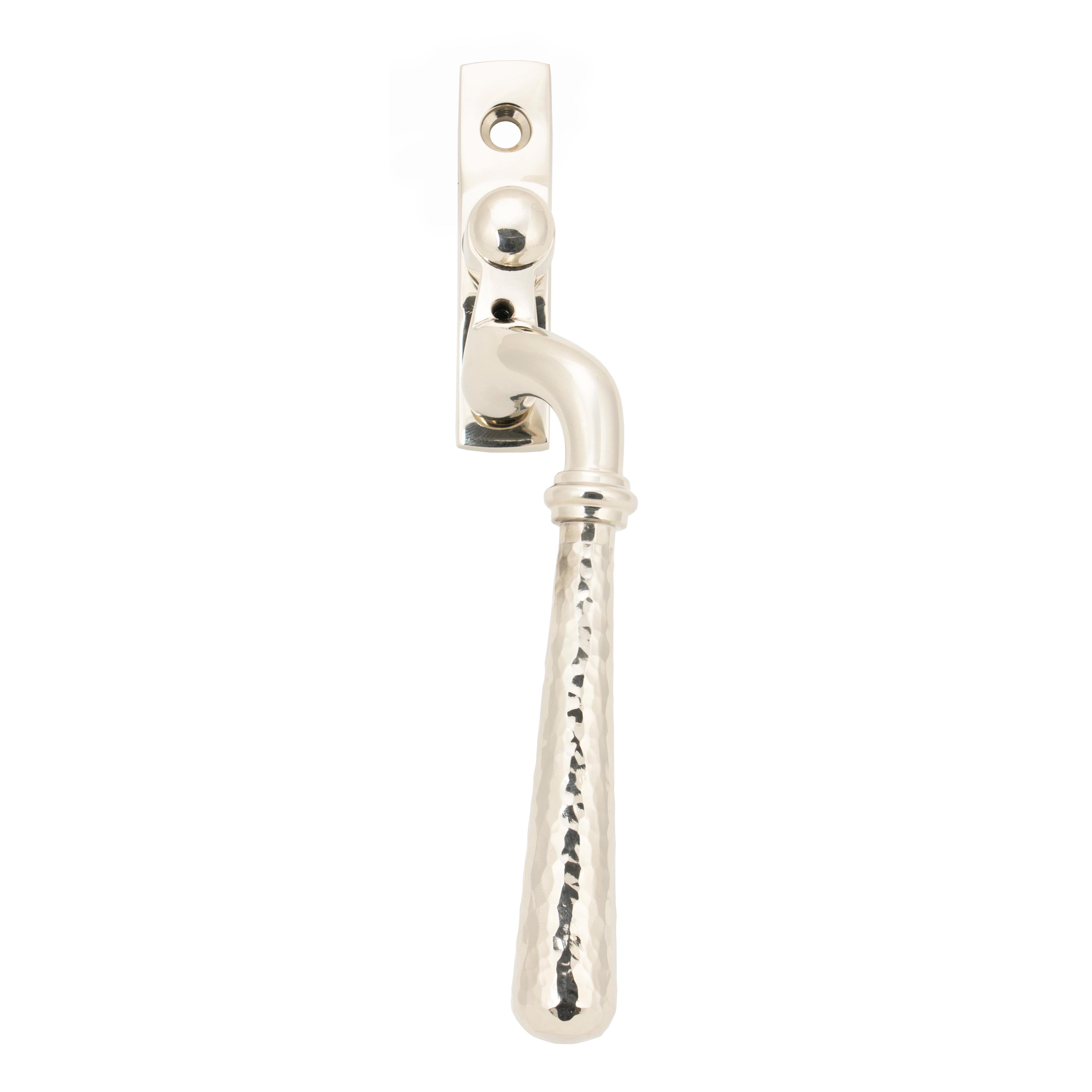 Polished Nickel Hammered Newbury Espag - RH | From The Anvil - Espag. Fasteners - From The Anvil - Yester Home