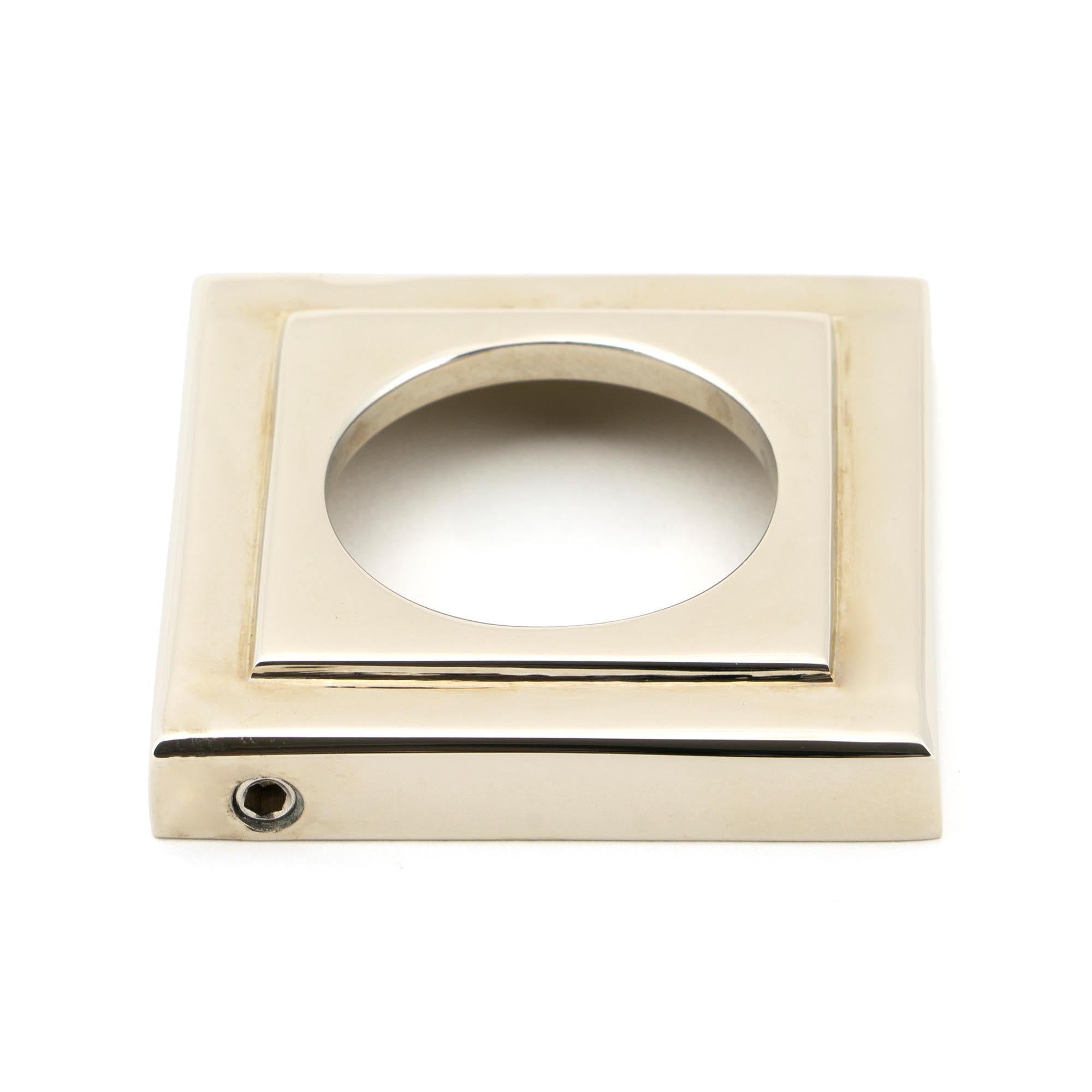 Polished Nickel Hammered Newbury Lever on Rose Set (Square) - Unsprung | From The Anvil - Concealed - From The Anvil - Yester Home