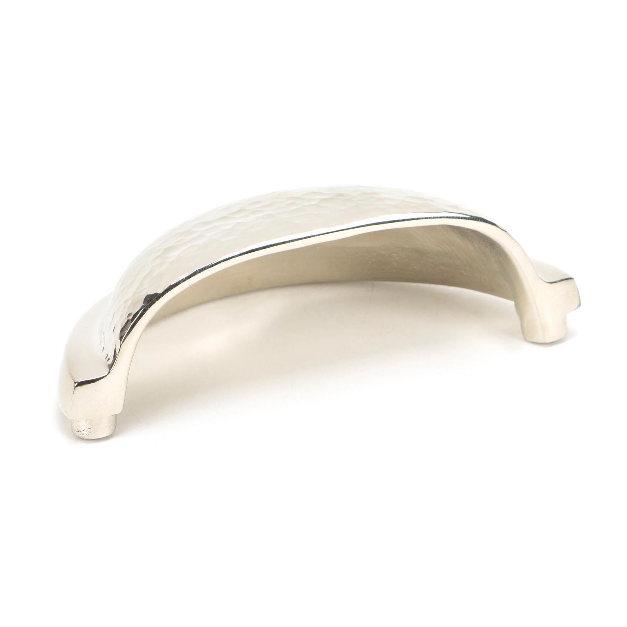 Polished Nickel Hammered Regency Concealed Drawer Pull | From The Anvil - Drawer Pulls - From The Anvil - Yester Home