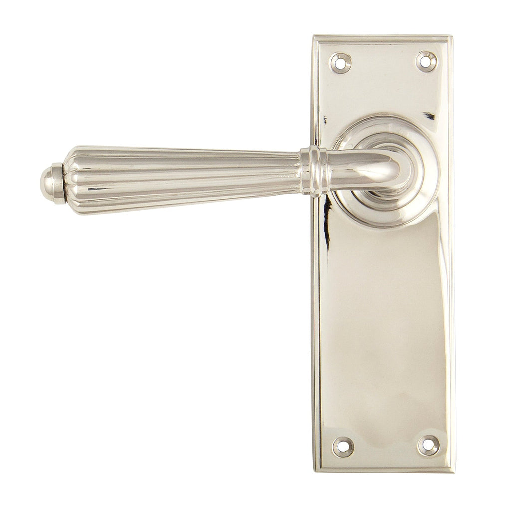 Polished Nickel Hinton Lever Latch Set | From The Anvil-Lever Latch-Yester Home