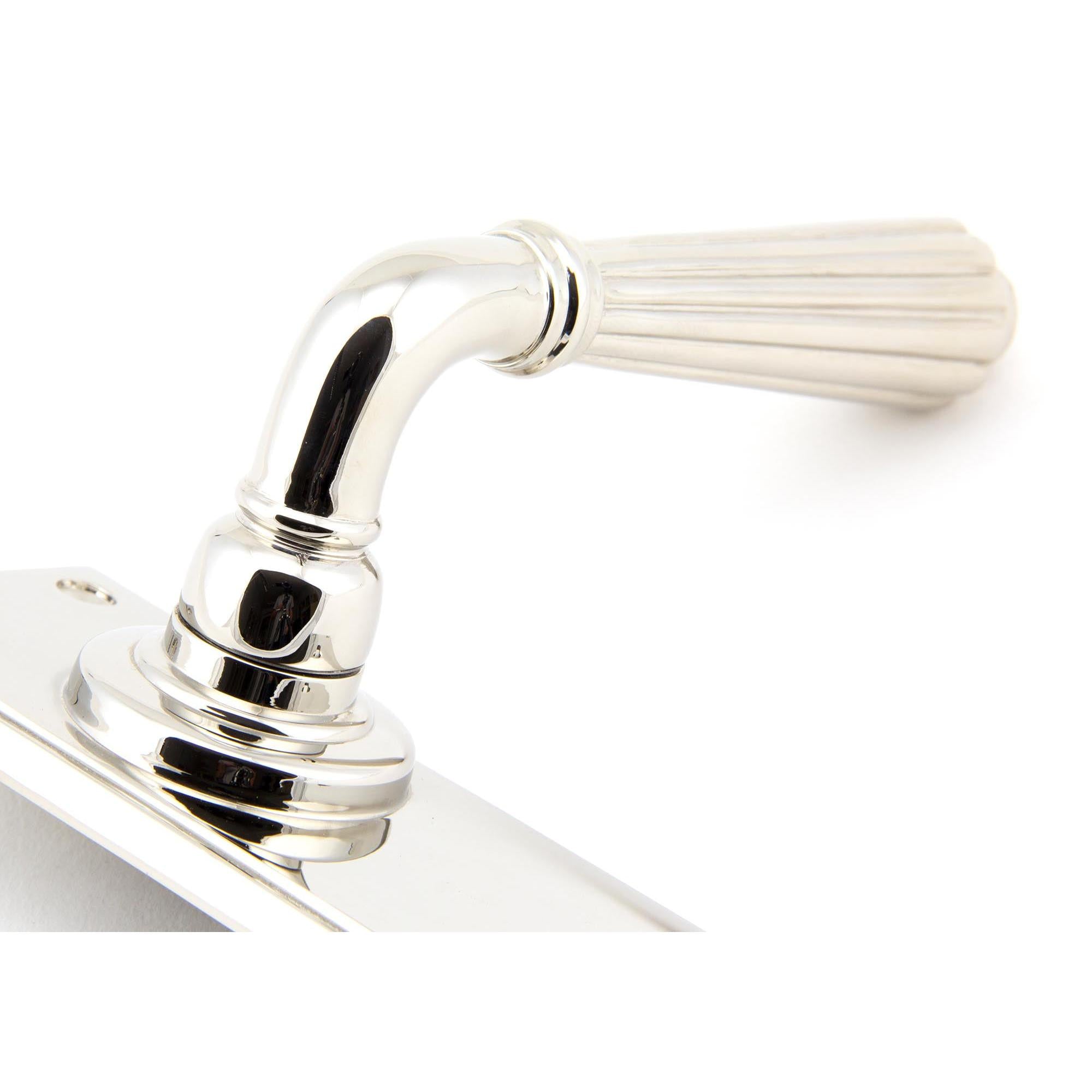 Polished Nickel Hinton Lever Lock Set | From The Anvil - Lever Lock - From The Anvil - Yester Home