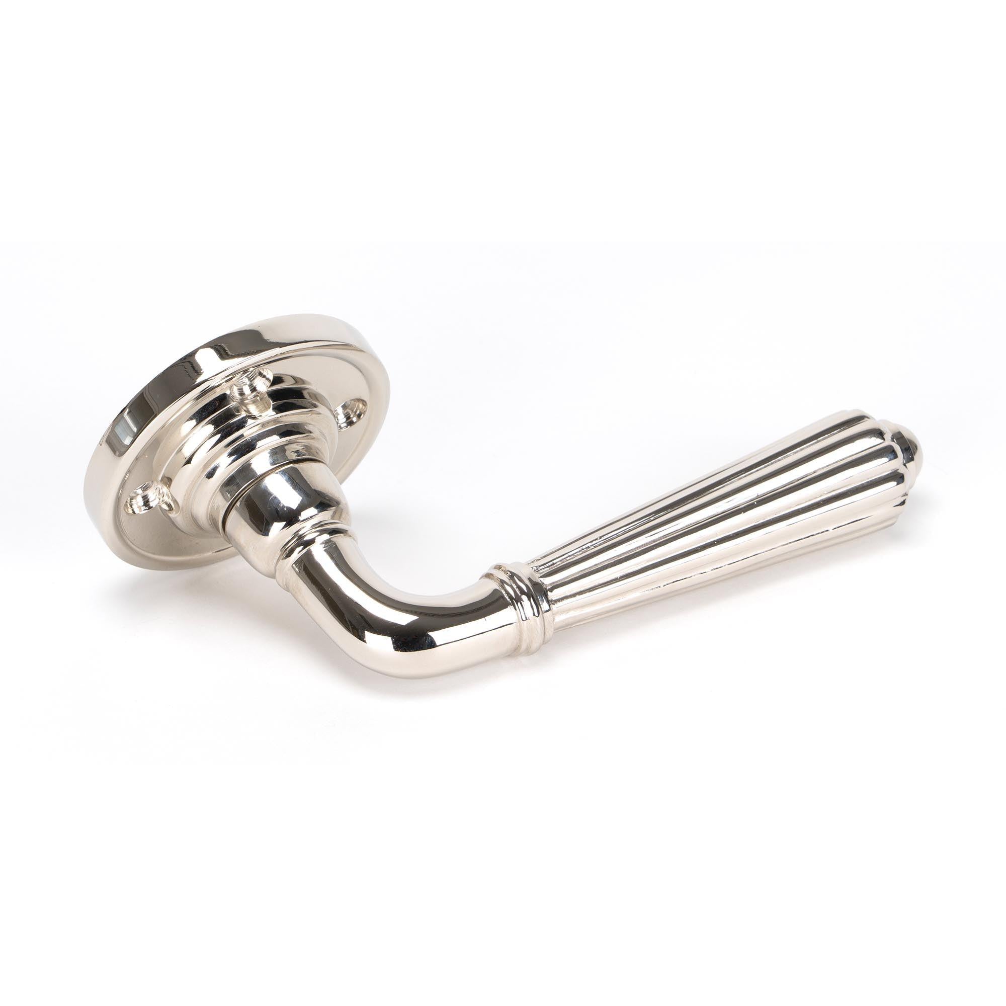 Polished Nickel Hinton Lever on Rose Set | From The Anvil - Lever on Rose - From The Anvil - Yester Home