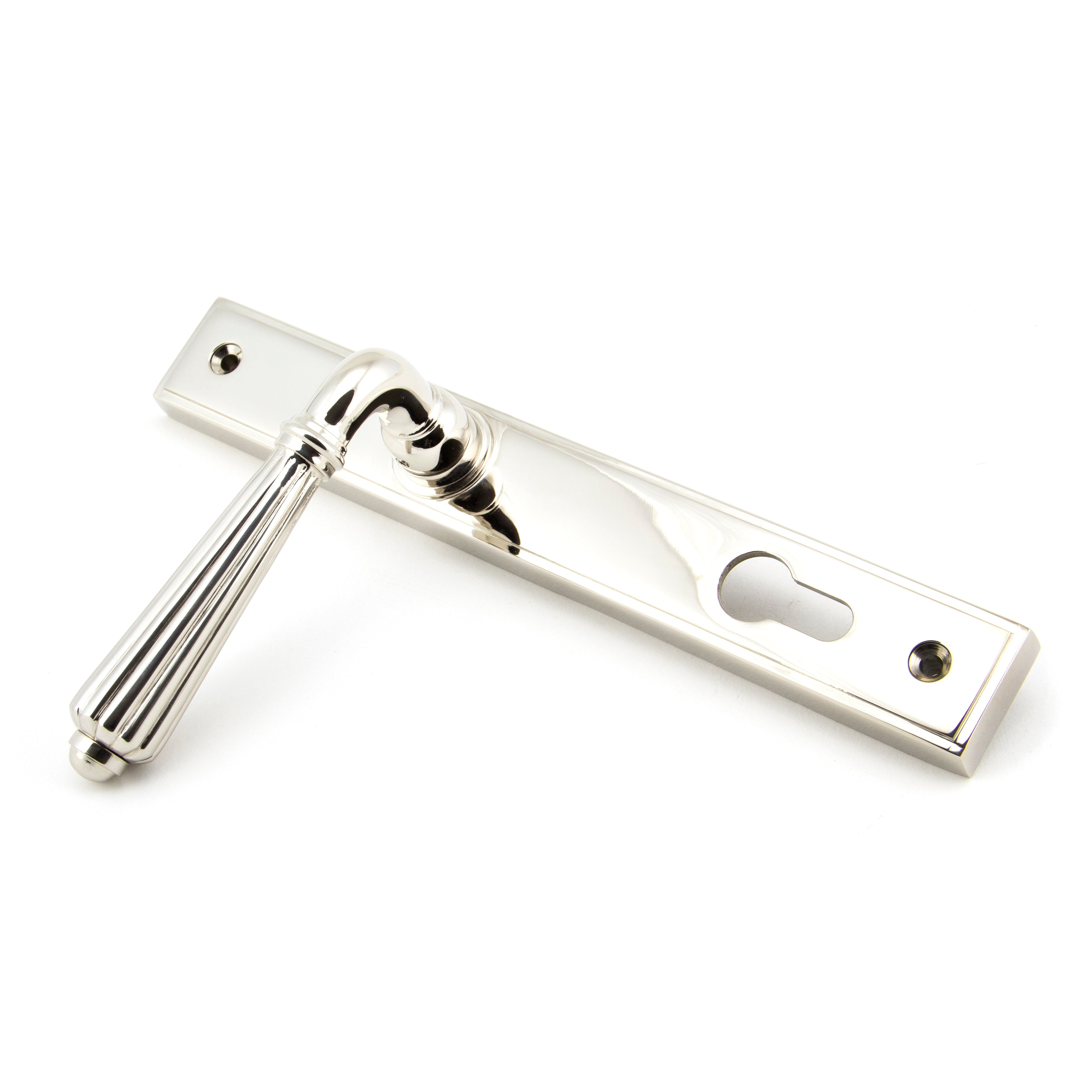 Polished Nickel Hinton Slimline Lever Espag. Lock Set | From The Anvil-Espagnolette-Yester Home