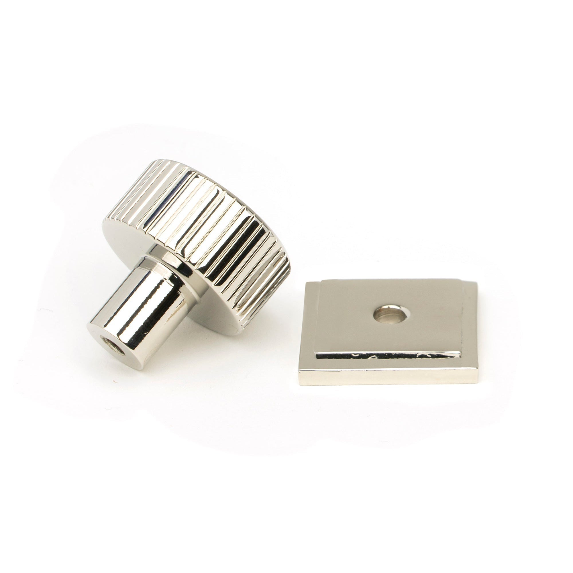 Polished Nickel Judd Cabinet Knob - 25mm (Square) | From The Anvil-Cabinet Knobs-Yester Home