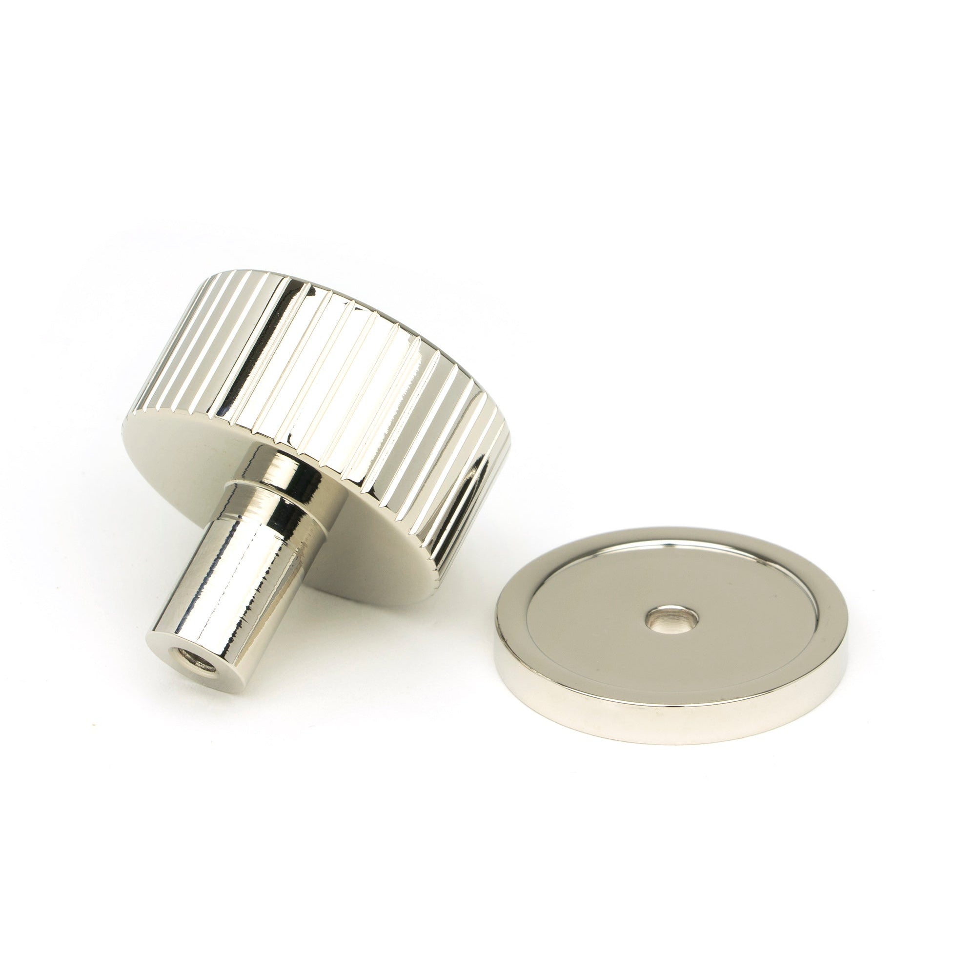 Polished Nickel Judd Cabinet Knob - 32mm (Plain) | From The Anvil-Cabinet Knobs-Yester Home
