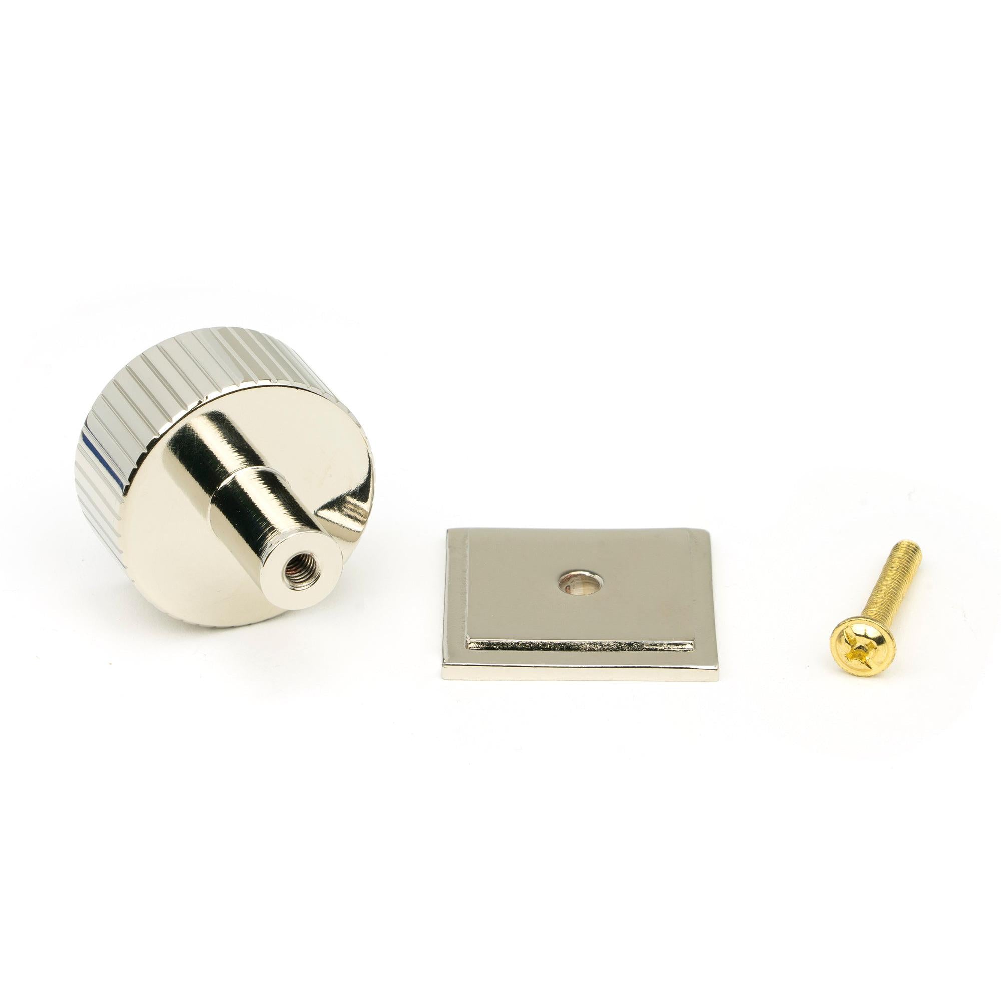 Polished Nickel Judd Cabinet Knob - 32mm (Square) | From The Anvil - Cabinet Knobs - From The Anvil - Yester Home