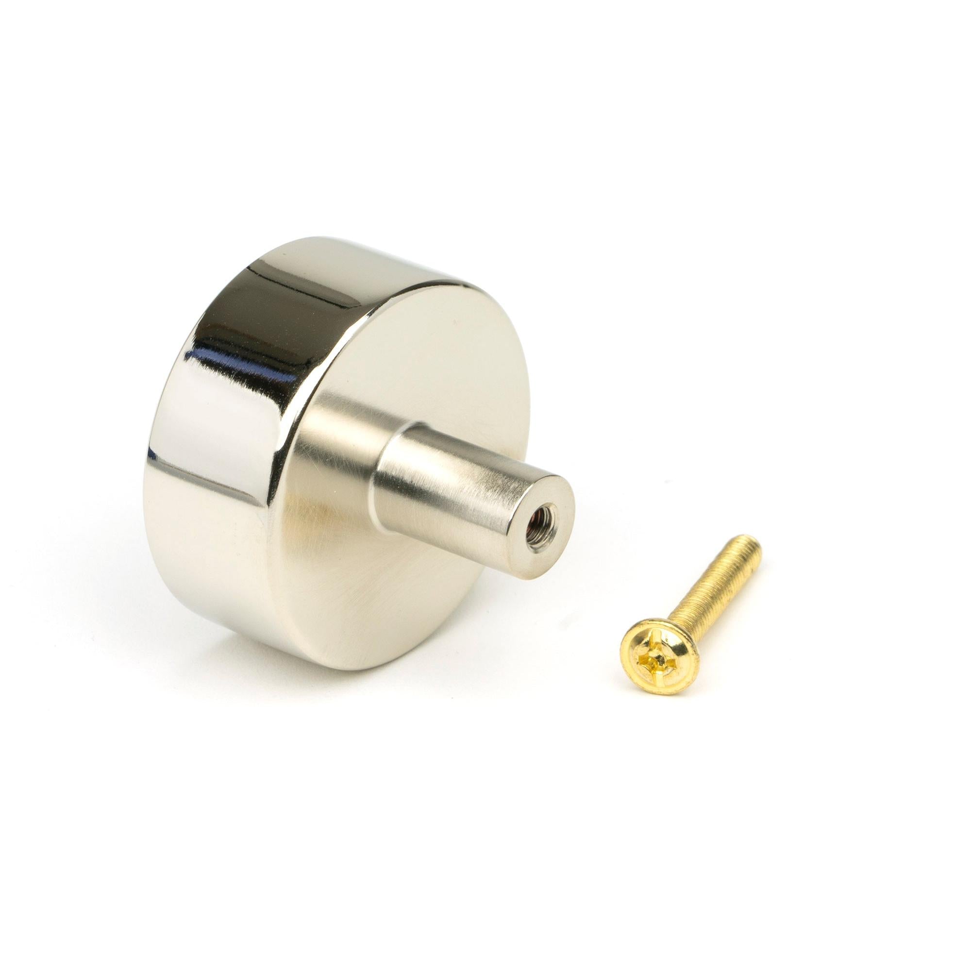 Polished Nickel Kelso Cabinet Knob - 38mm (No rose) | From The Anvil - Cabinet Knobs - From The Anvil - Yester Home