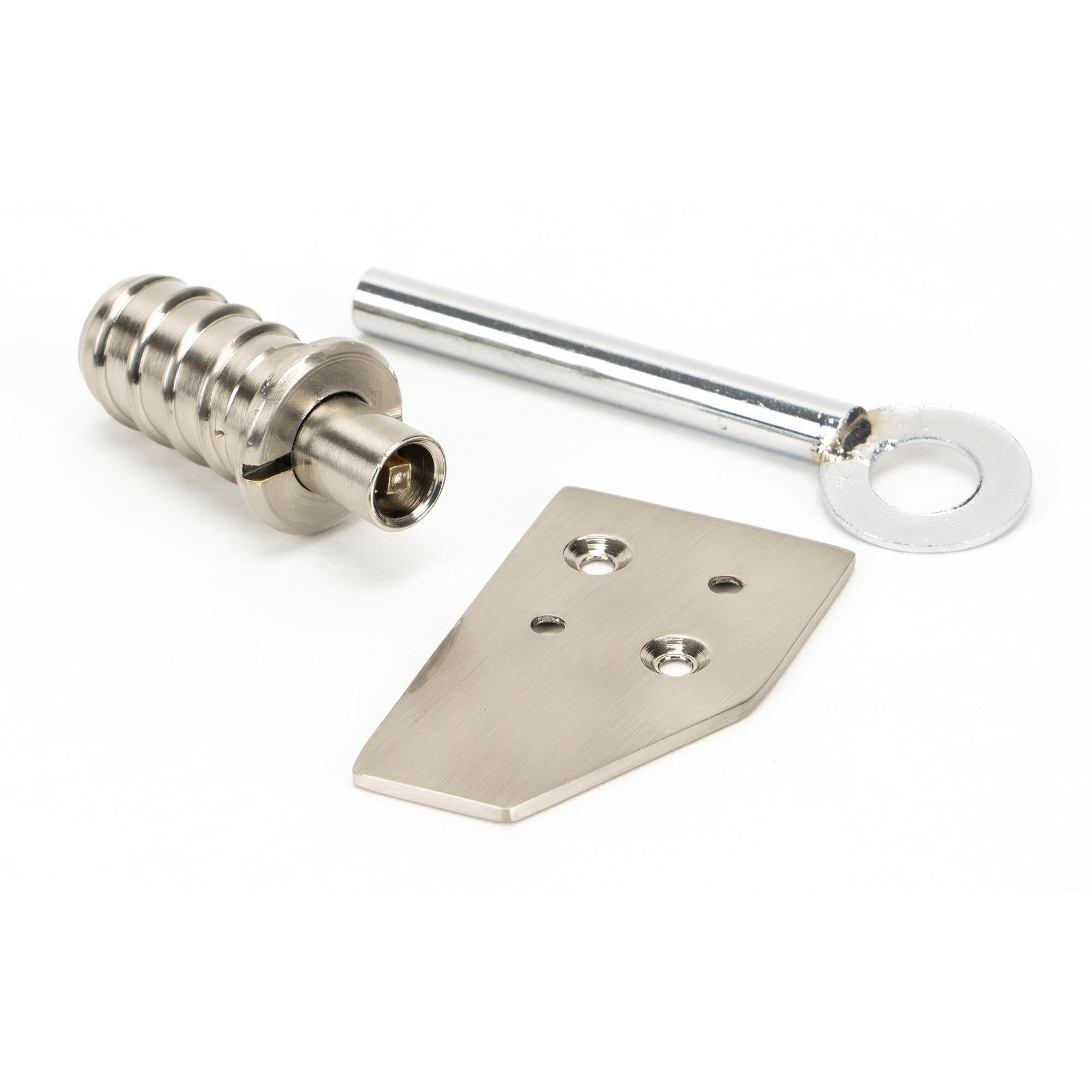 Polished Nickel Key-Flush Sash Stop | From The Anvil - Sash Stops - From The Anvil - Yester Home