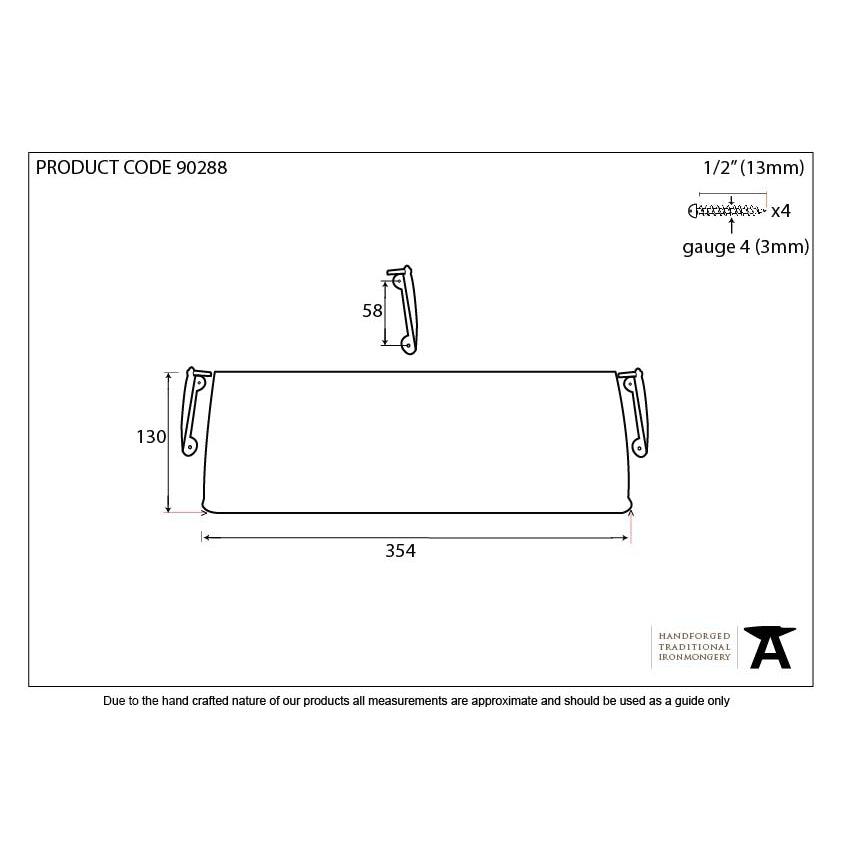 Polished Nickel Large Letter Plate Cover | From The Anvil-Letter Plate Covers-Yester Home