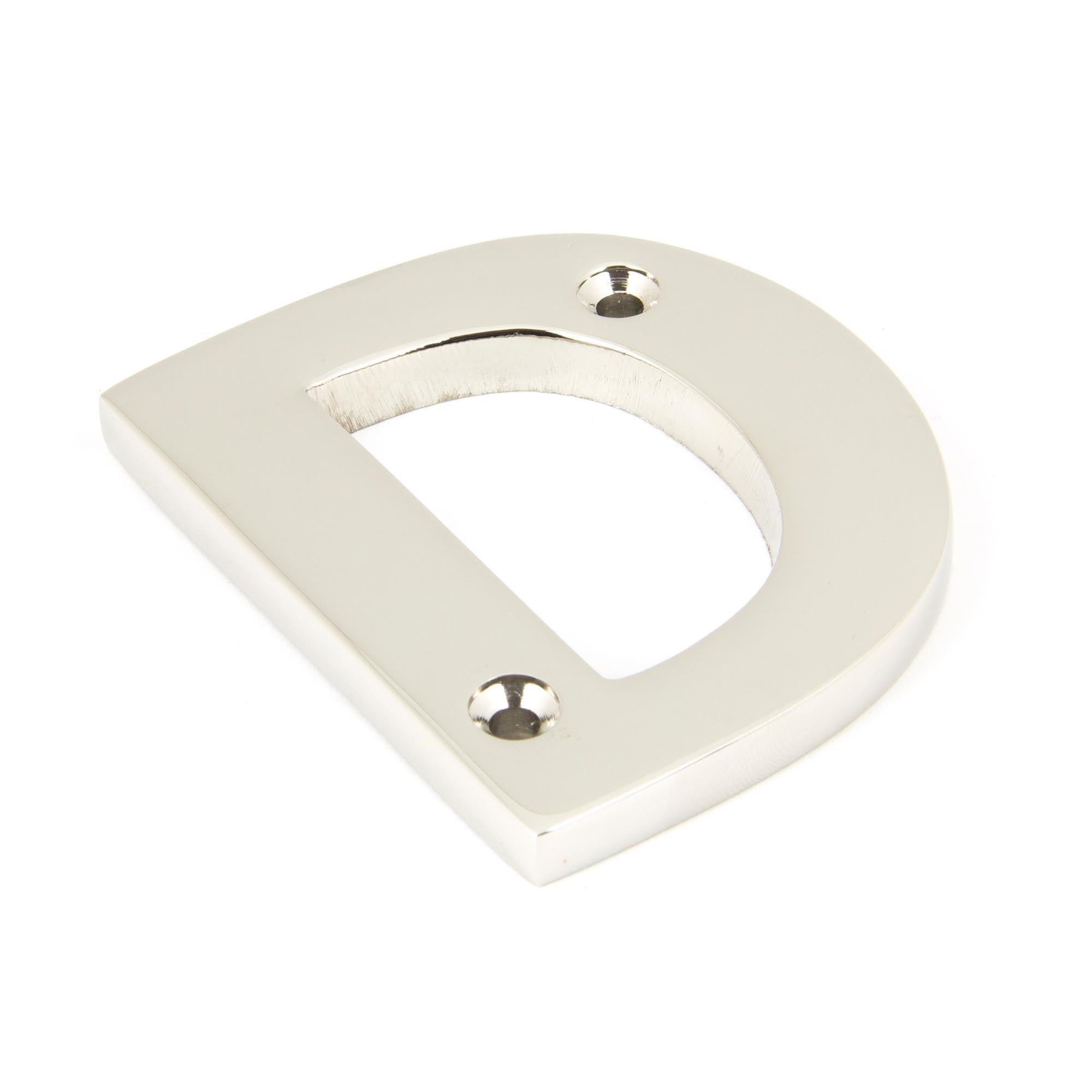 Polished Nickel Letter D | From The Anvil - Letters - From The Anvil - Yester Home