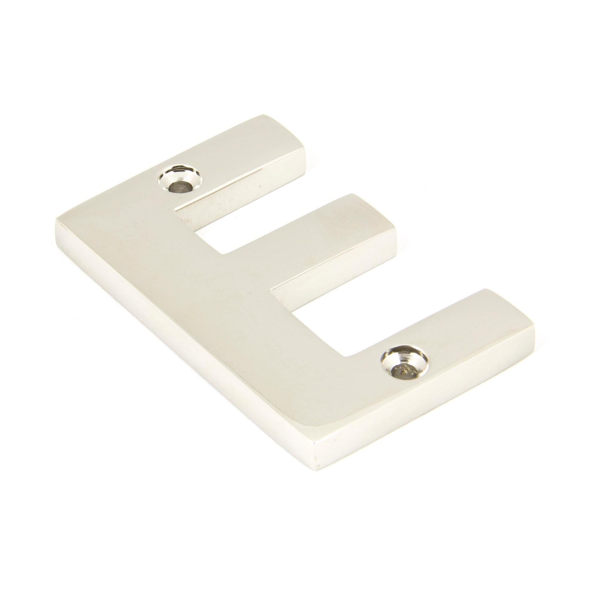 Polished Nickel Letter E | From The Anvil - Letters - From The Anvil - Yester Home