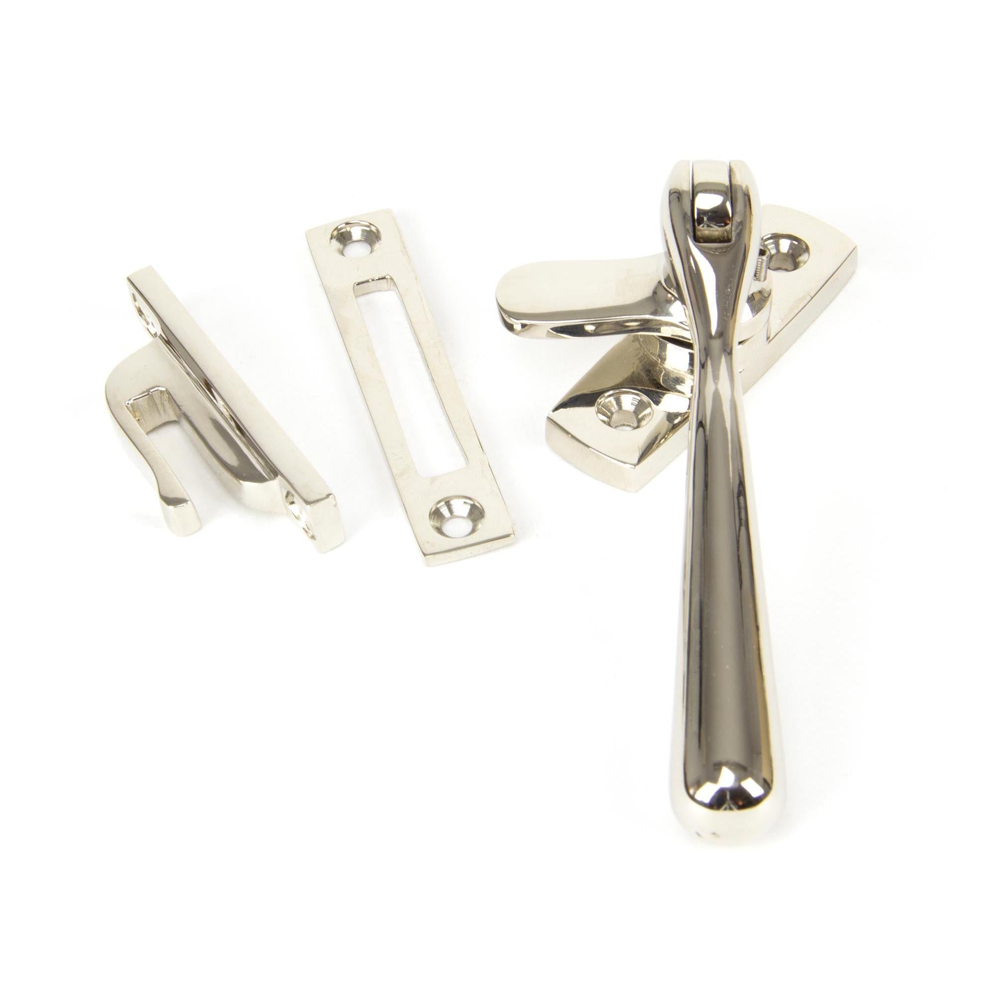 Polished Nickel Locking Newbury Fastener | From The Anvil - Locking Fasteners - From The Anvil - Yester Home