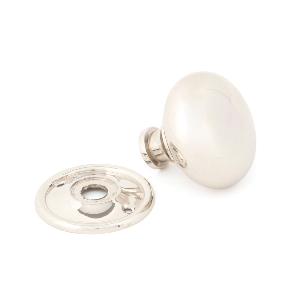 Polished Nickel Mushroom Mortice/Rim Knob Set | From The Anvil-Mortice Knobs-Yester Home