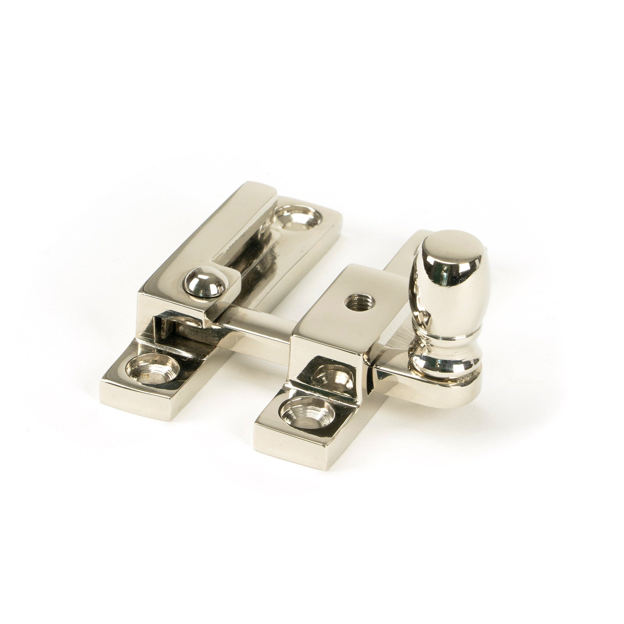 Polished Nickel Mushroom Quadrant Fastener - Narrow | From The Anvil-Quadrant Fasteners-Yester Home