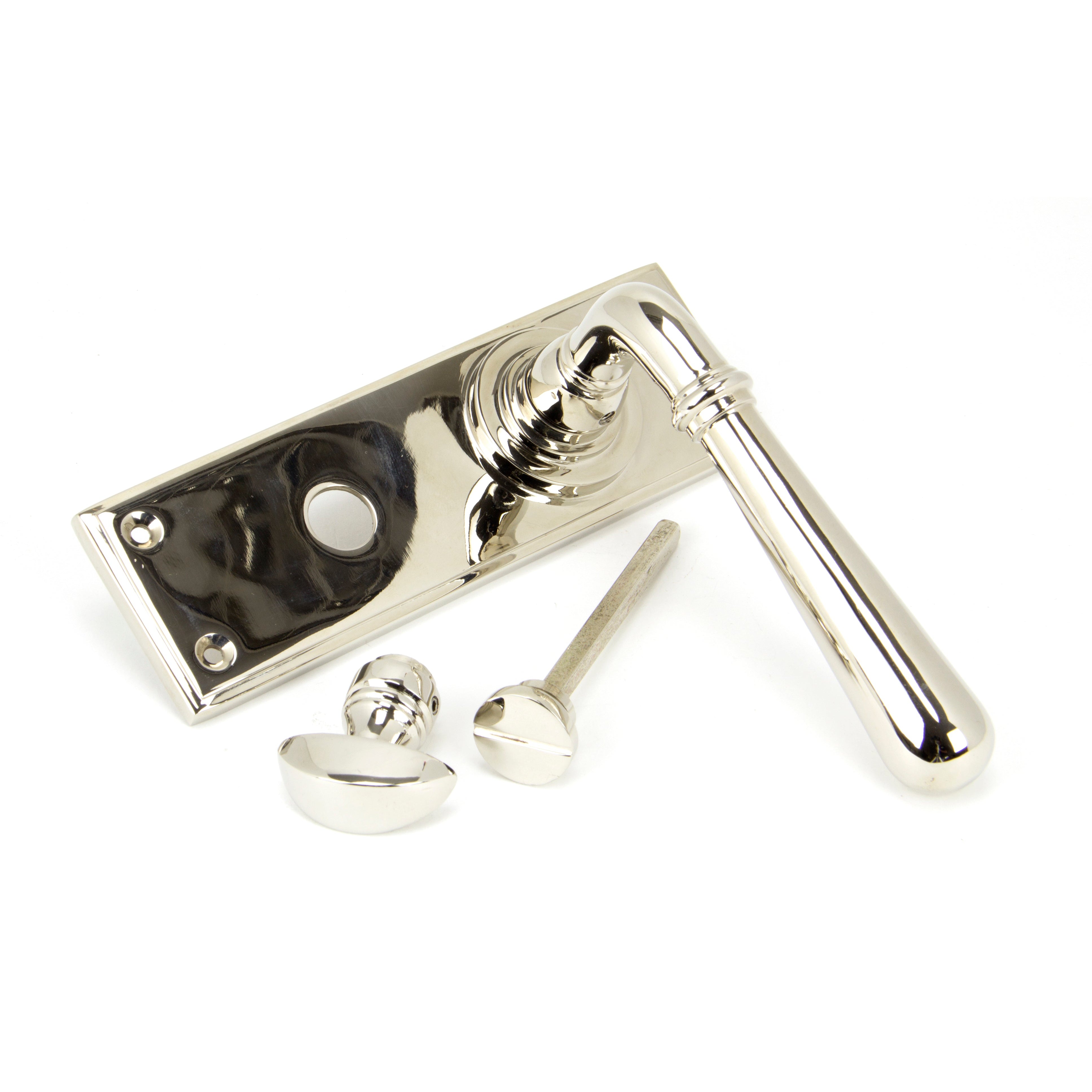 Polished Nickel Newbury Lever Bathroom Set | From The Anvil-Lever Bathroom-Yester Home