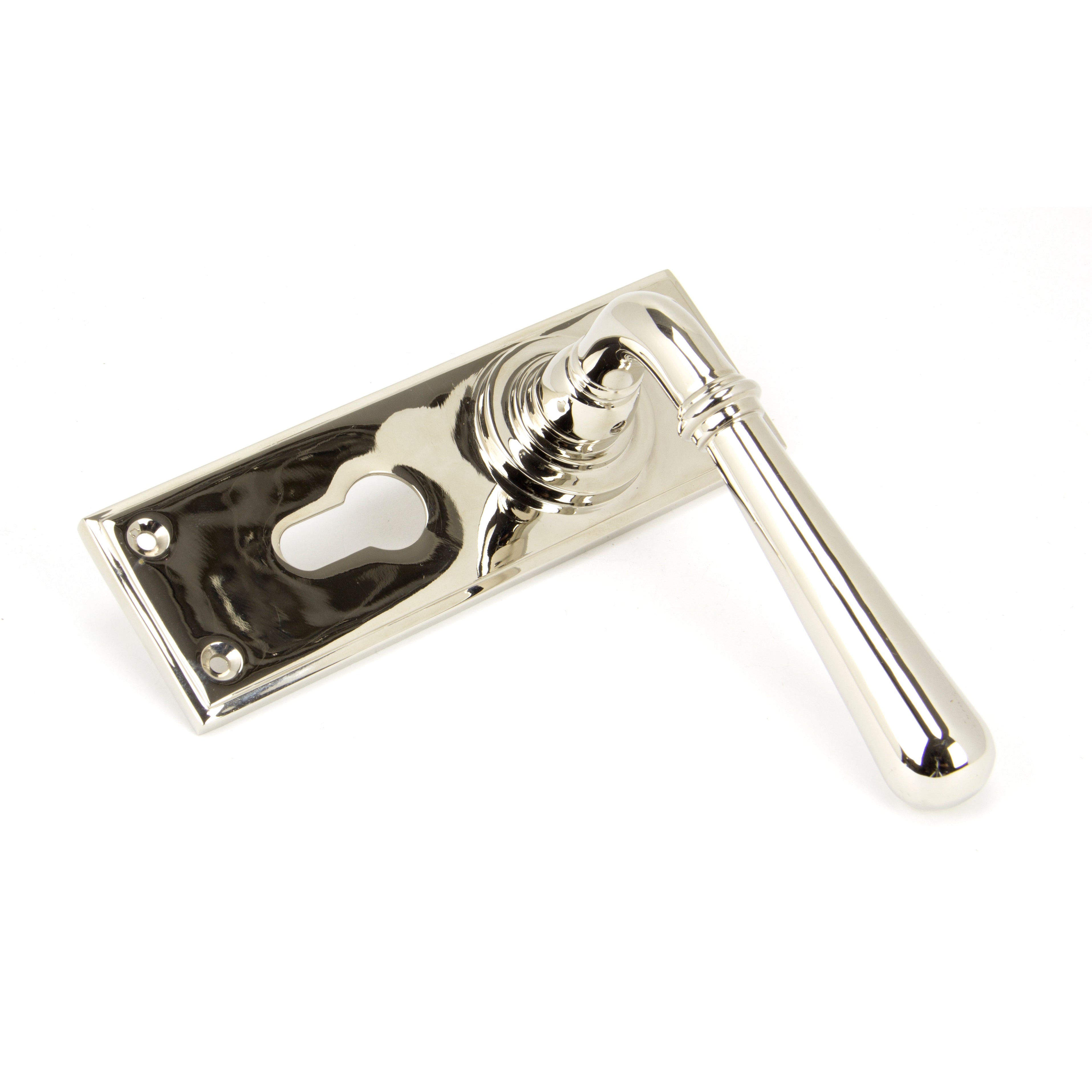 Polished Nickel Newbury Lever Euro Lock Set | From The Anvil-Lever Euro-Yester Home