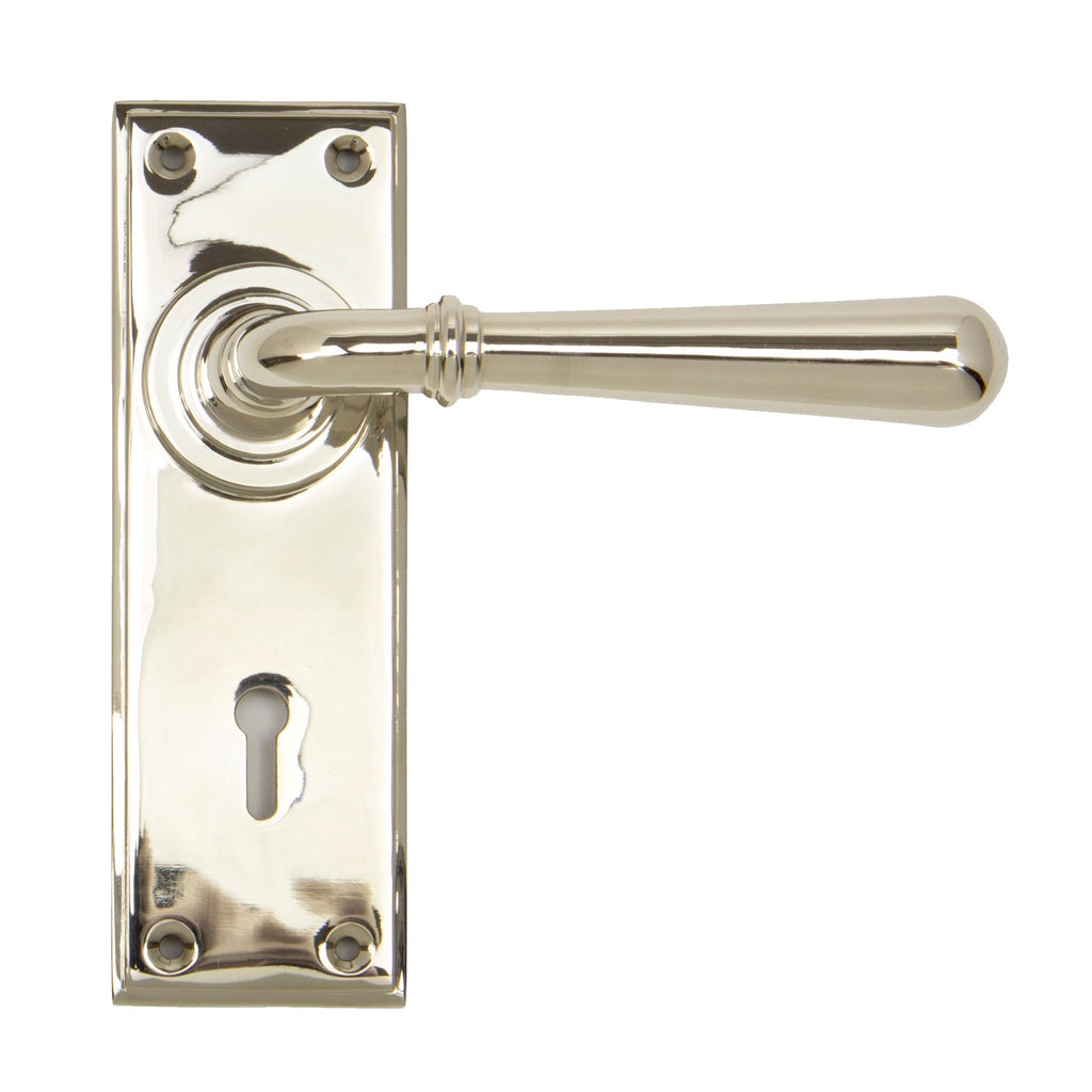 Polished Nickel Newbury Lever Lock Set | From The Anvil-Lever Lock-Yester Home