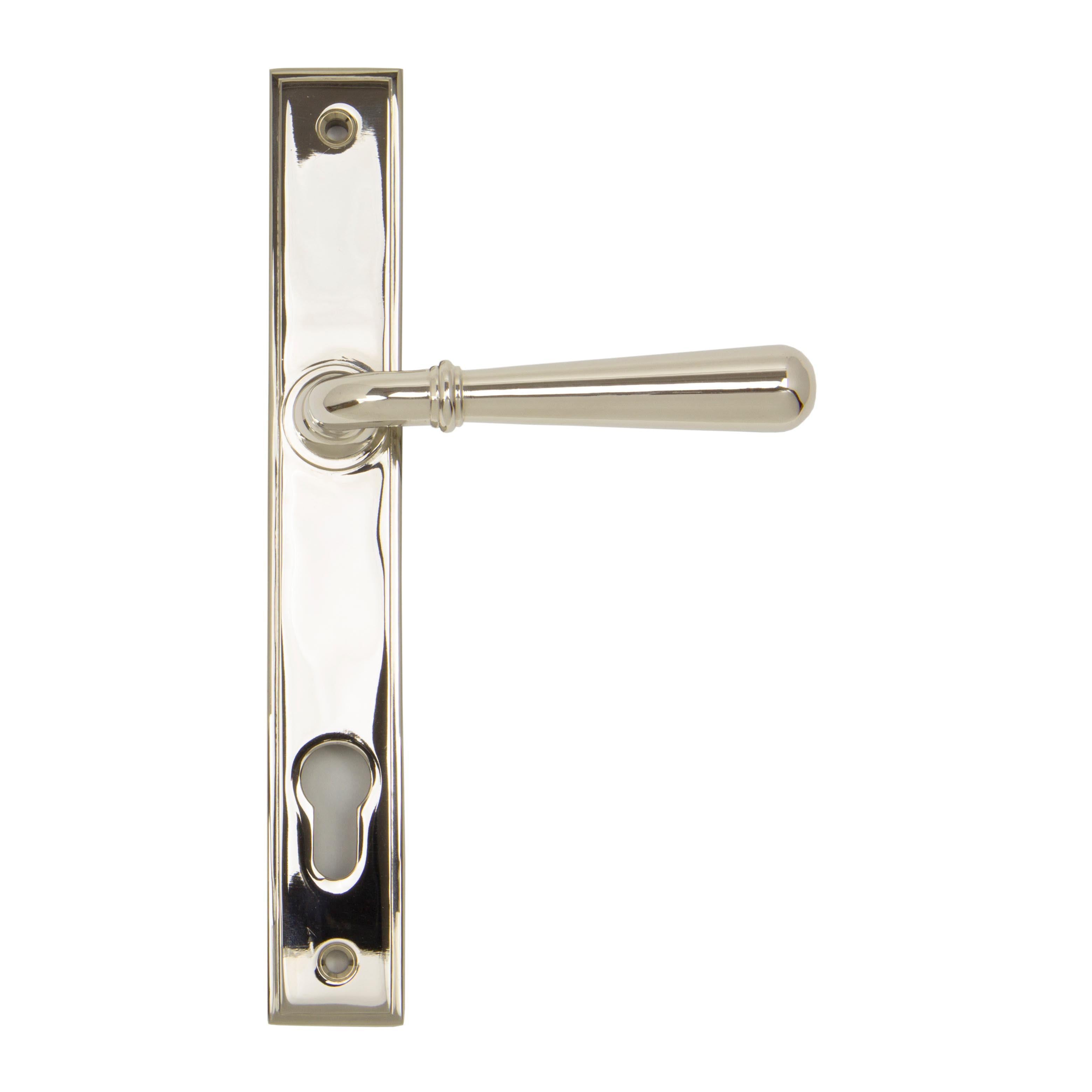 Polished Nickel Newbury Slimline Lever Espag. Lock Set | From The Anvil - Espagnolette - From The Anvil - Yester Home