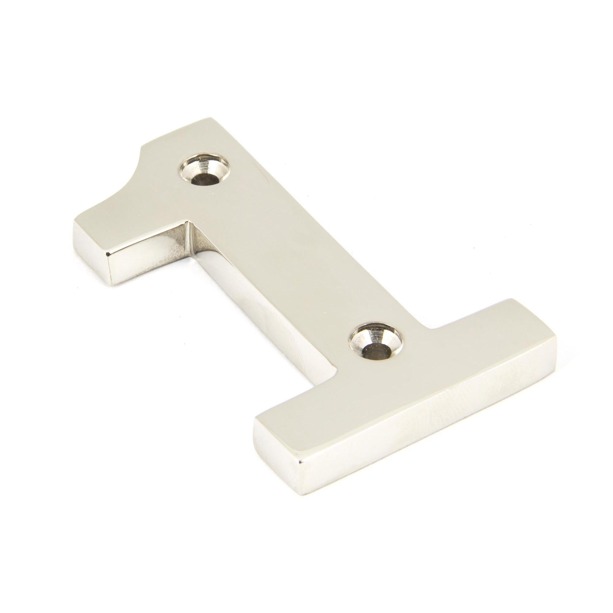 Polished Nickel Numeral 1 | From The Anvil - Numerals - From The Anvil - Yester Home