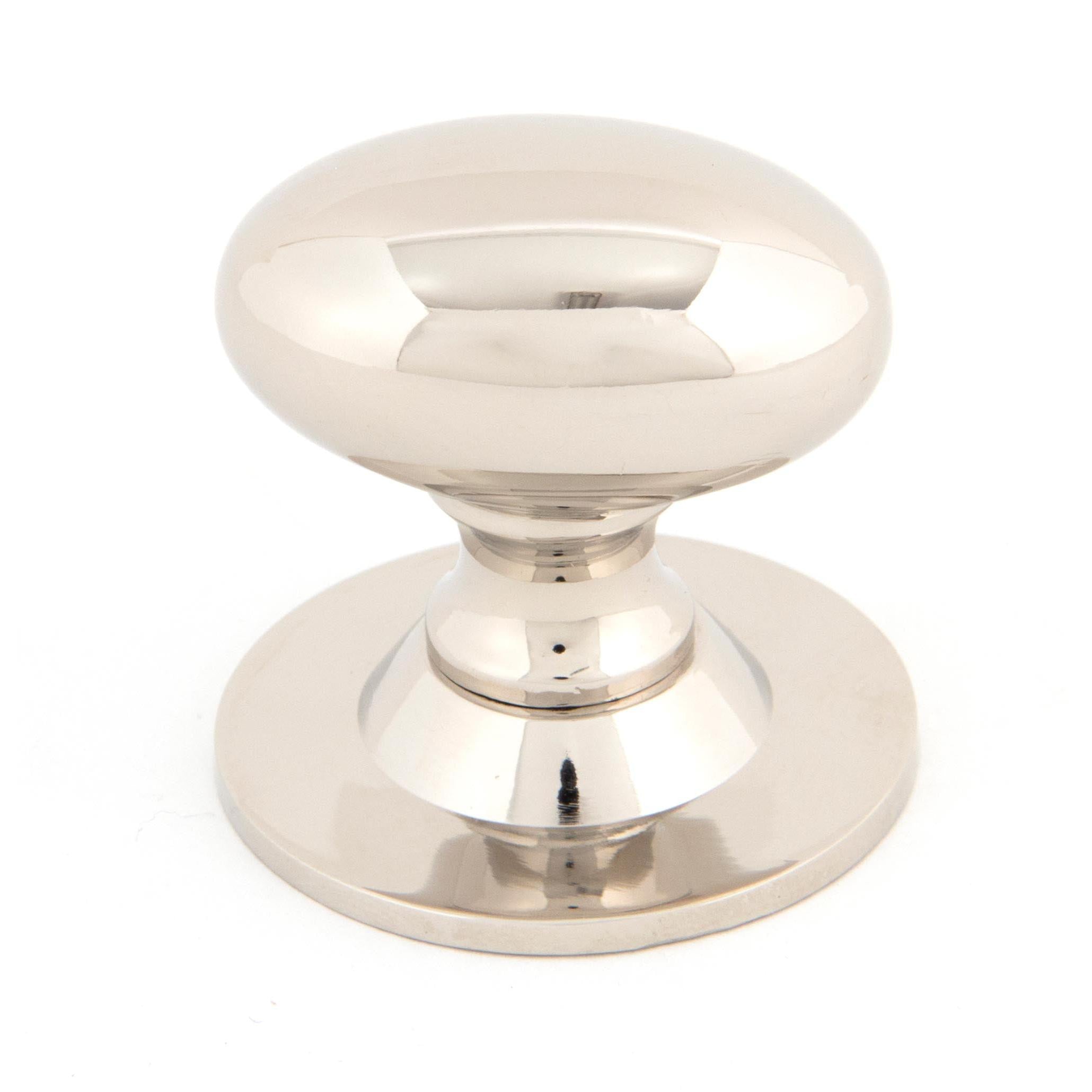 Polished Nickel Oval Cabinet Knob 40mm | From The Anvil - Cabinet Knobs - From The Anvil - Yester Home