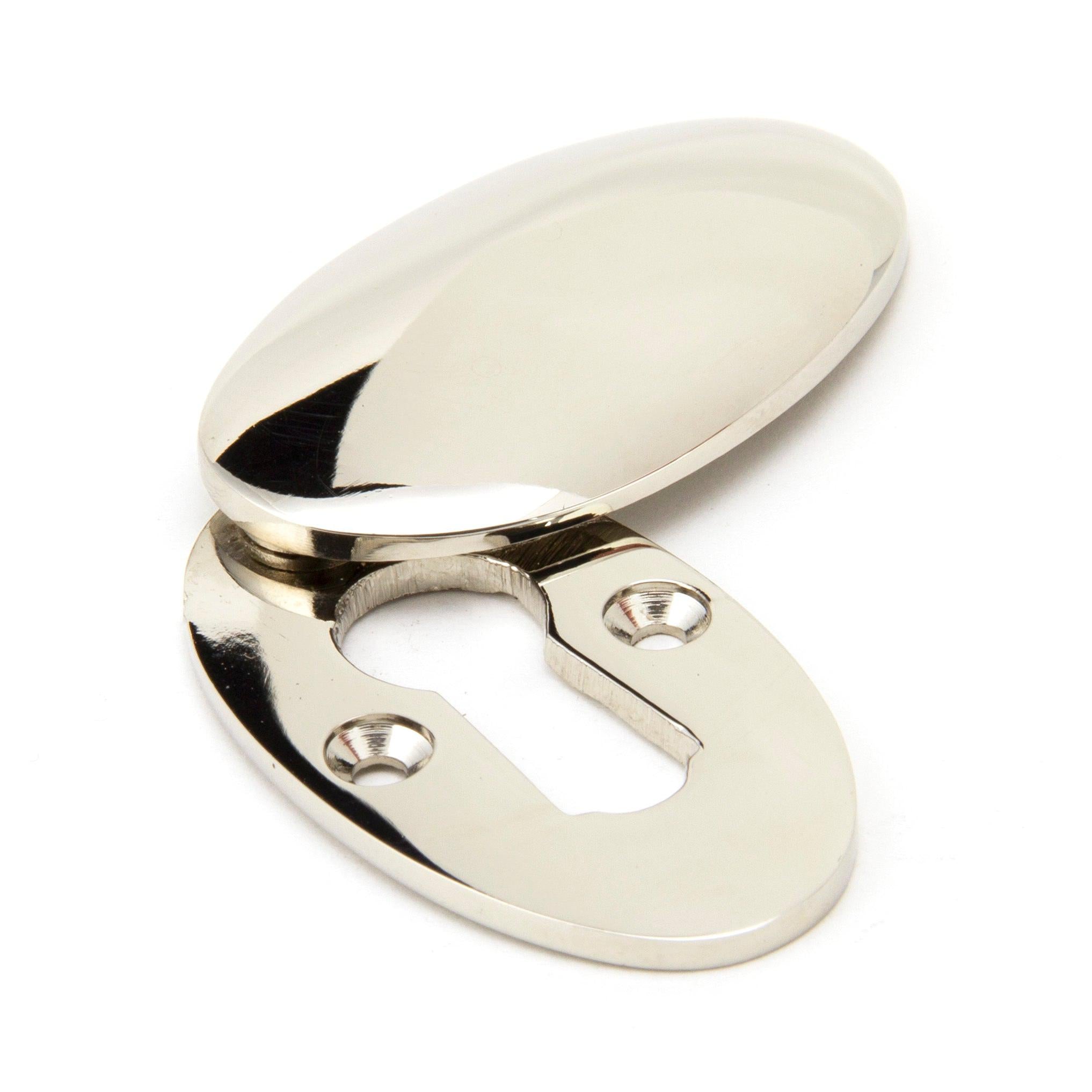 Polished Nickel Oval Escutcheon & Cover | From The Anvil - Escutcheons - From The Anvil - Yester Home