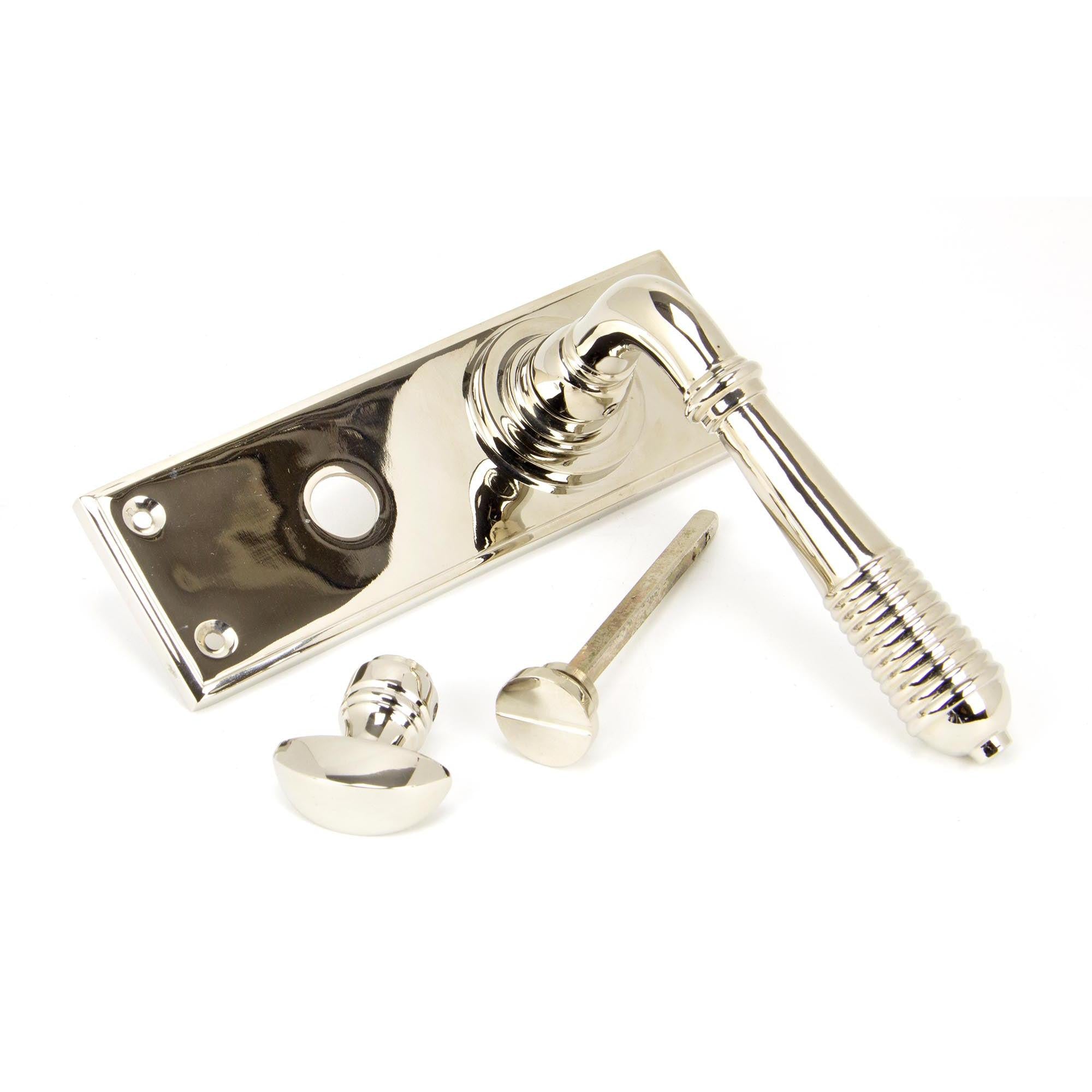 Polished Nickel Reeded Lever Bathroom Set | From The Anvil - Lever Bathroom - From The Anvil - Yester Home