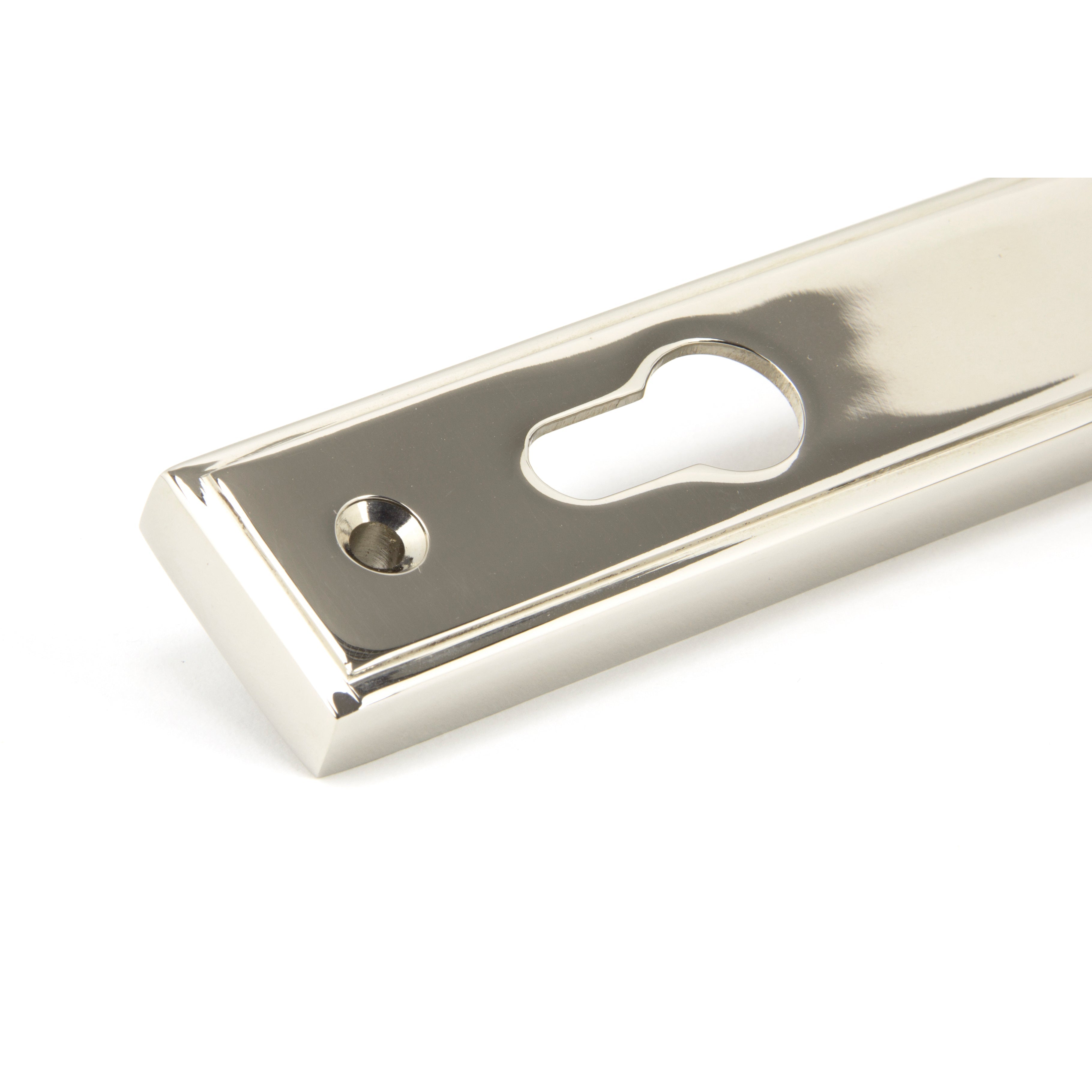 Polished Nickel Reeded Slimline Lever Espag. Lock Set | From The Anvil-Espagnolette-Yester Home