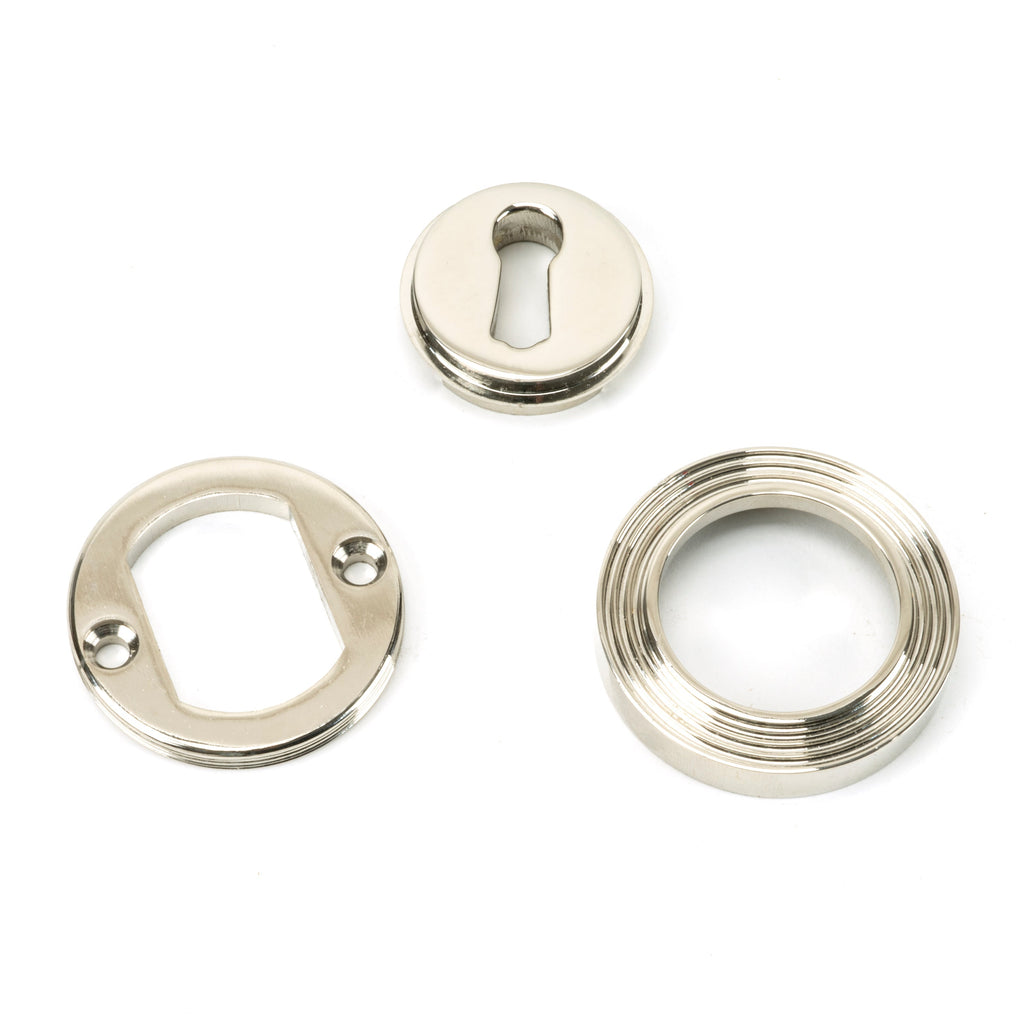 Polished Nickel Round Escutcheon (Beehive) | From The Anvil-Escutcheons-Yester Home