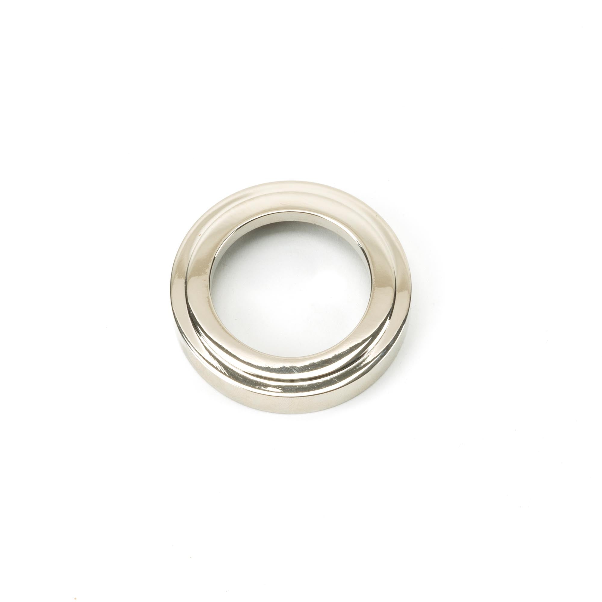 Polished Nickel Round Euro Escutcheon (Art Deco) | From The Anvil - Euro Escutcheons - From The Anvil - Yester Home