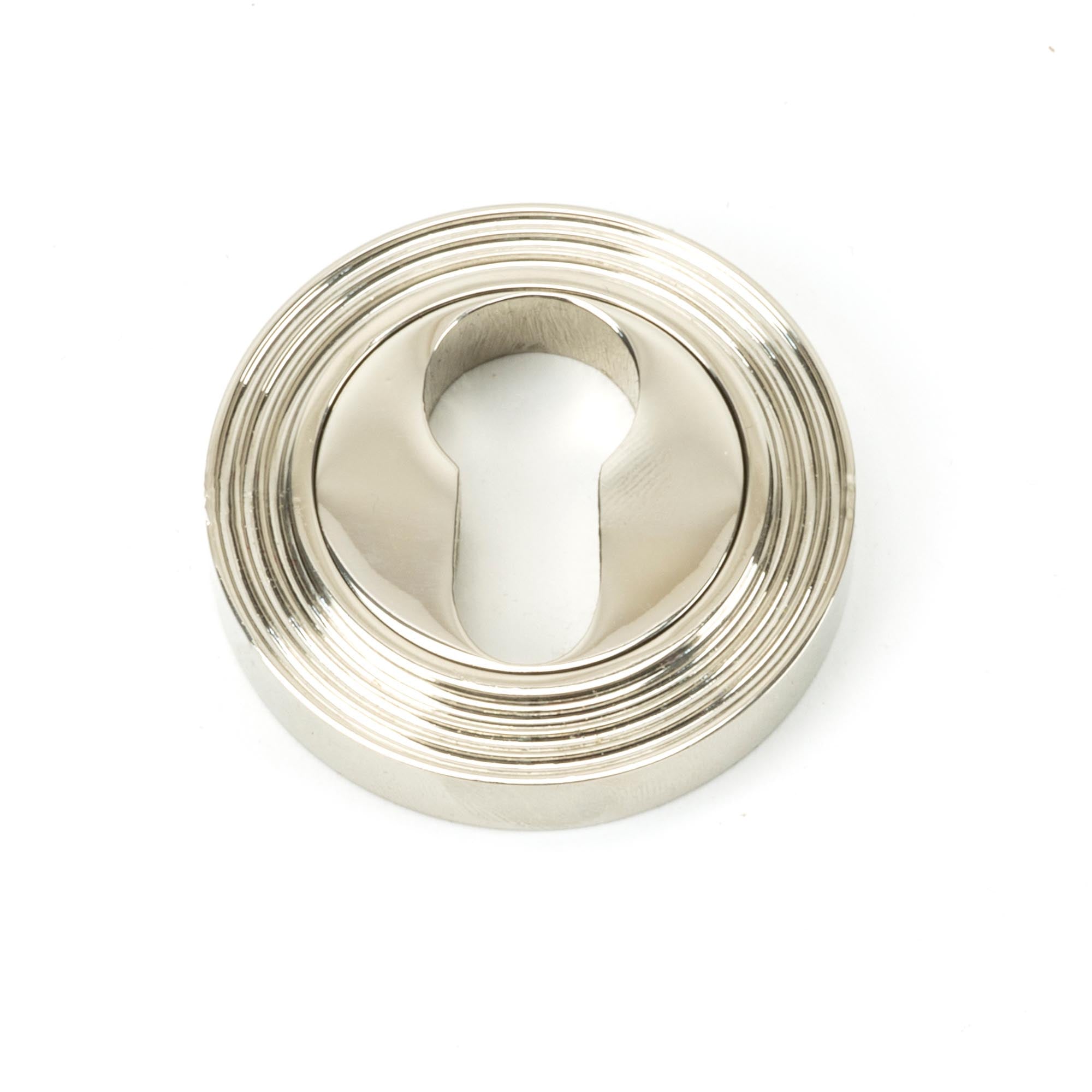 Polished Nickel Round Euro Escutcheon (Beehive) | From The Anvil - Euro Escutcheons - From The Anvil - Yester Home